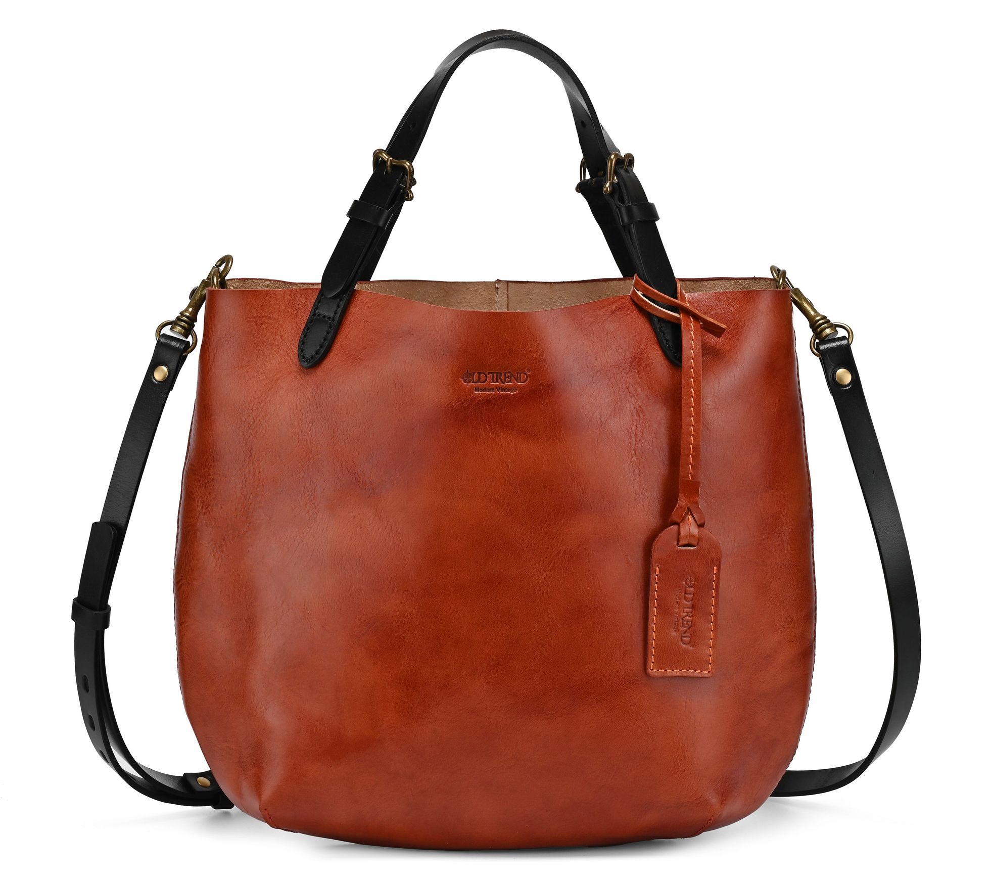 Old Trend Island Leather Mini Tote with Crossbody Strap