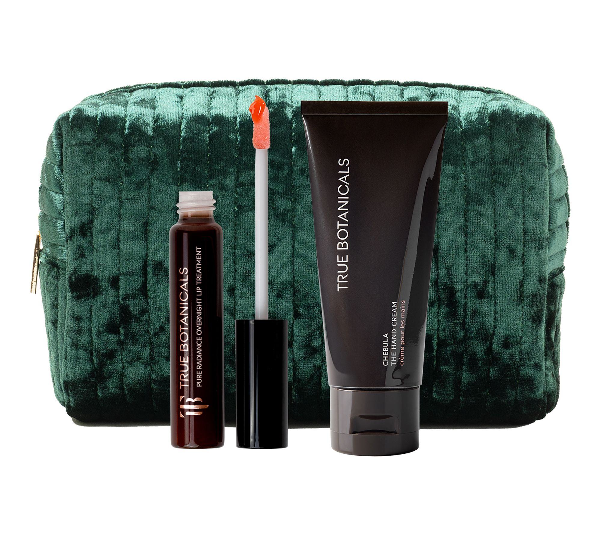True Botanicals Nourishing Hydration Hand Cream and Lip Treatment w/Bag