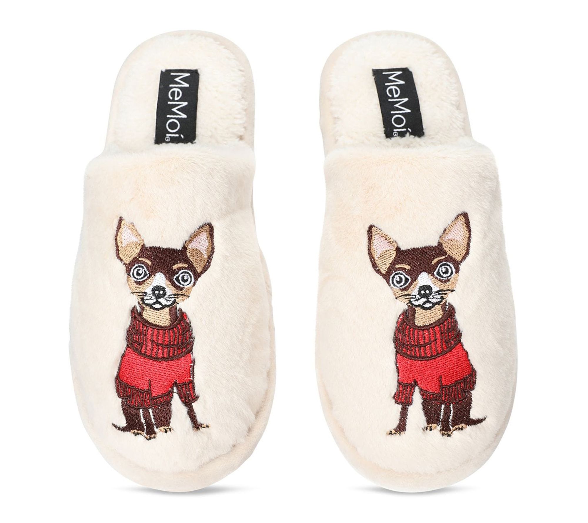 Memoi Women's Cozy Dog Plush Slippers