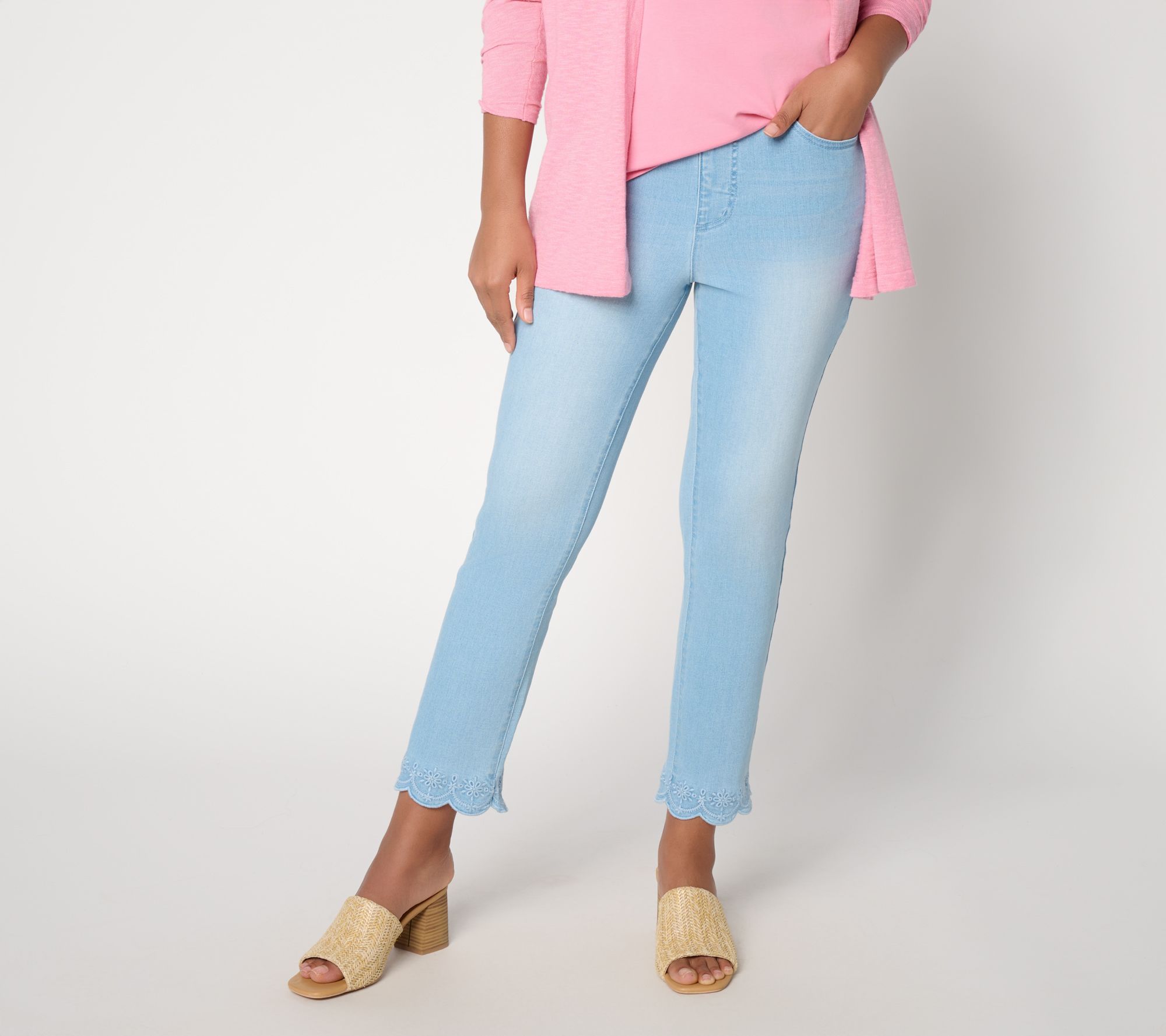 Ree by the Pioneer Woman Tall Indigo Scallop Hem Ankle Jeans