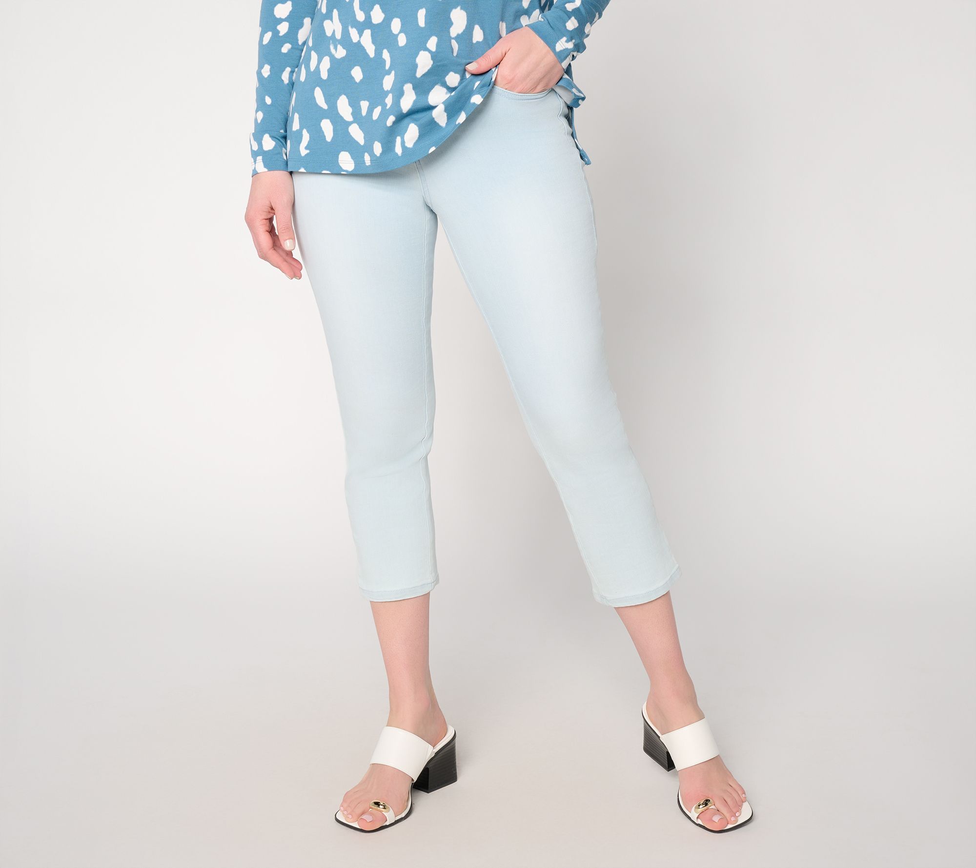 Belle by Kim Gravel Regular Girlfriend Denim Crop Jean
