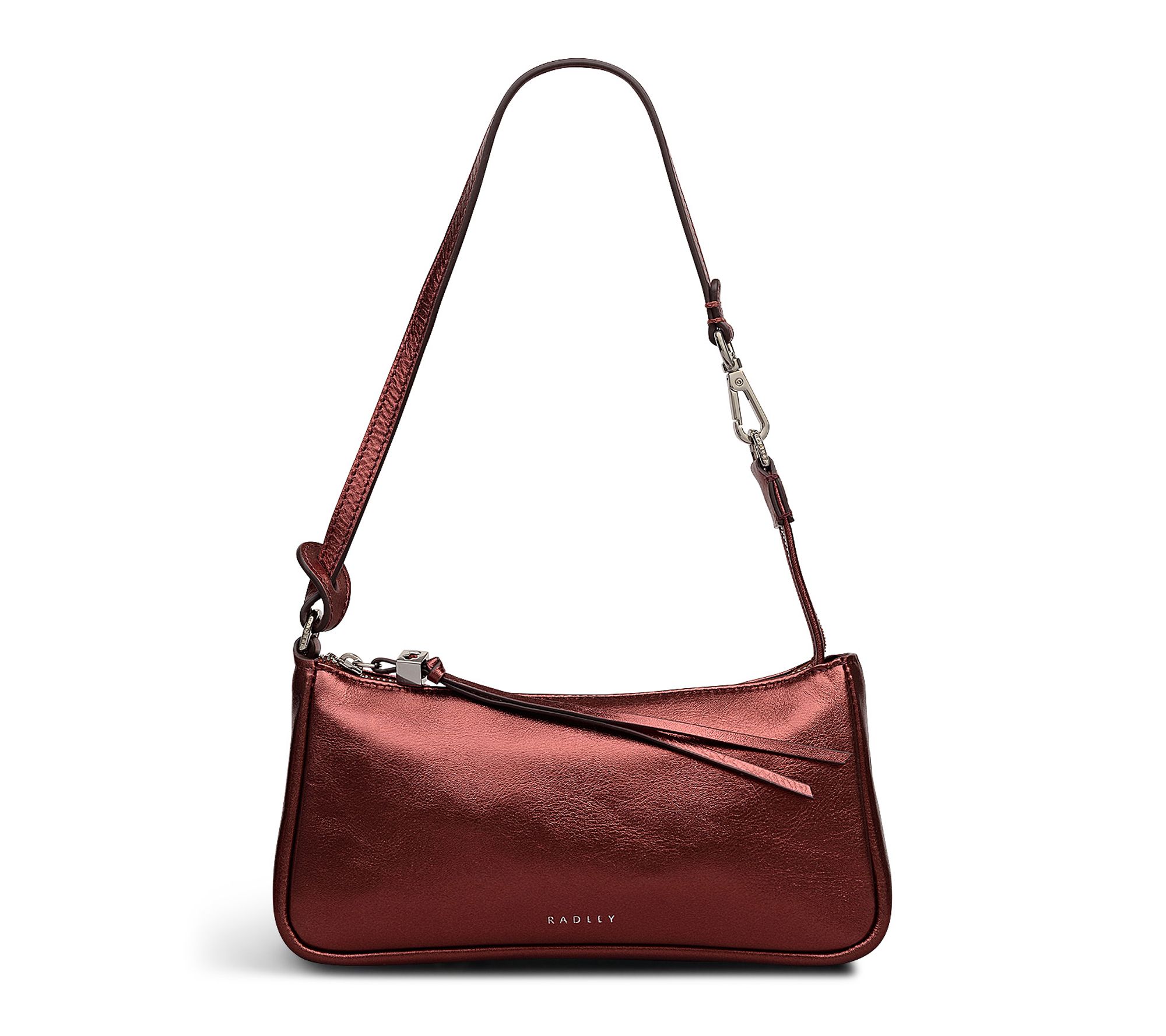 RADLEY Carlton Close Metallic Mini ZipTop Leather Shoulder Bag