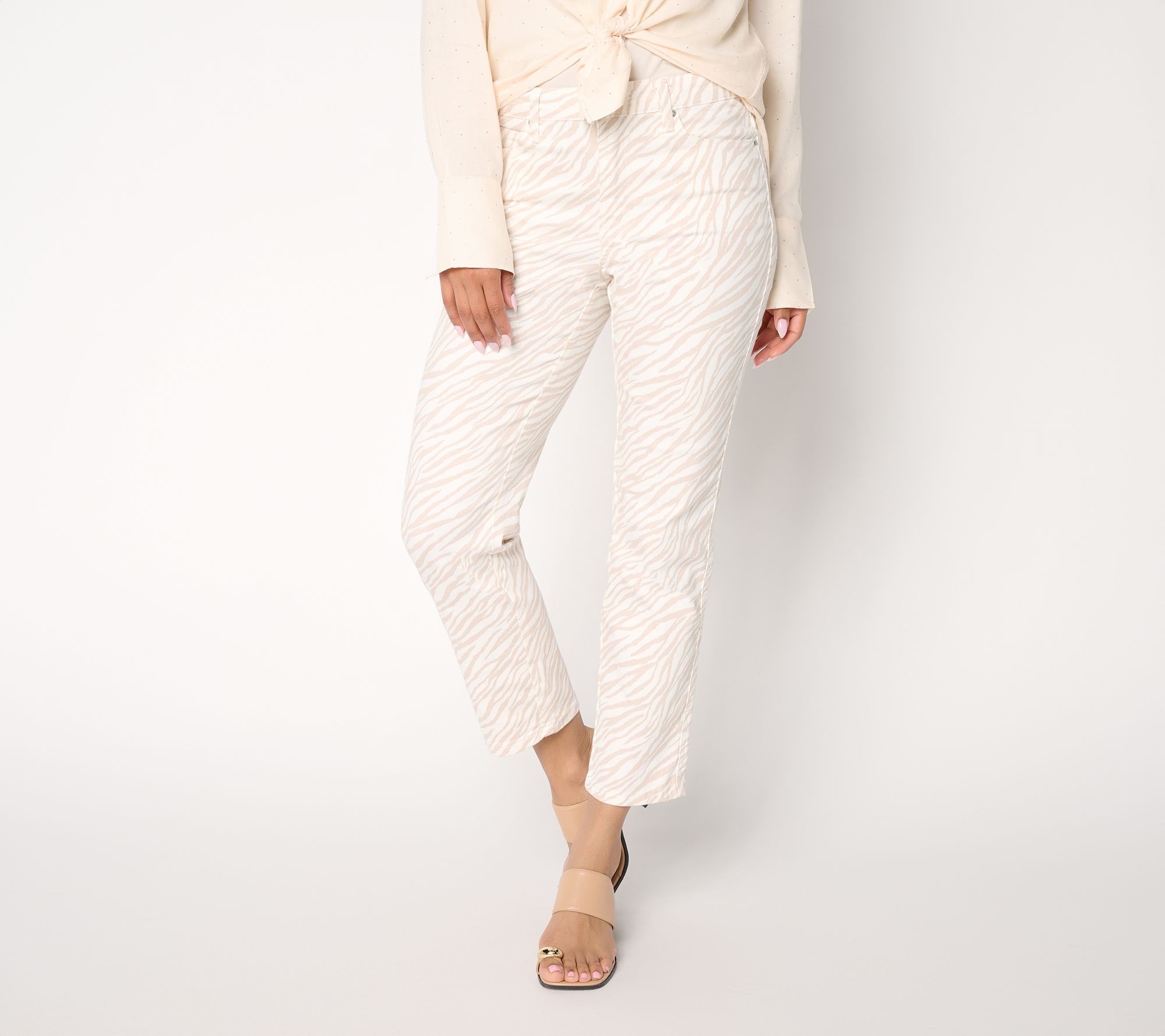 RM Studio x Rebecca Minkoff Regular Micah Zebra Stripe Jeans- Print
