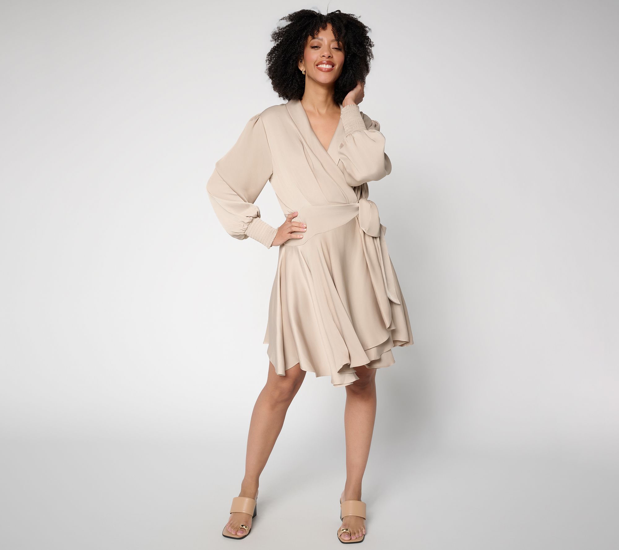 Silkee by Aimee Kestenberg Get Outta Here A-Line Wrap Dress