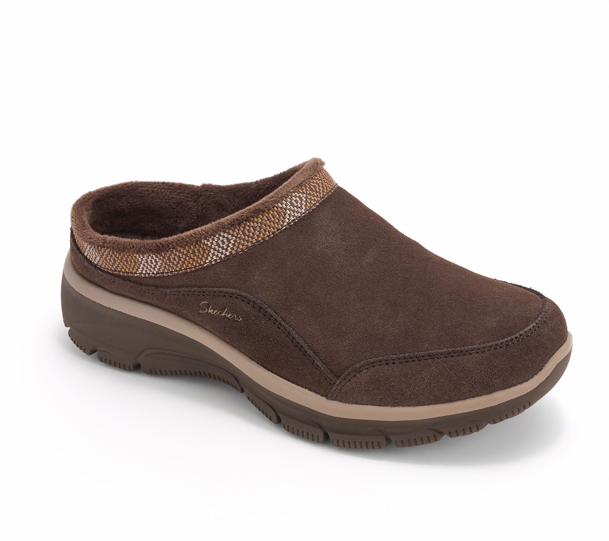 "As Is" Skechers Easy Going Suede Trimmed Clogs - Seasonal Grace