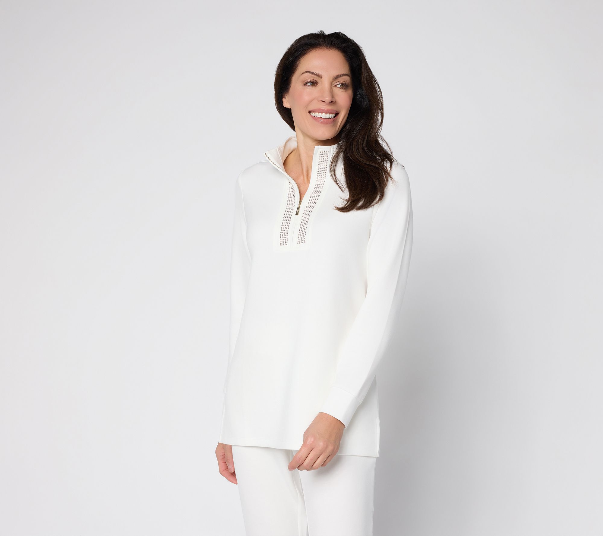 "As Is" Belle by Kim Gravel Pet ScubaLuxe Sparkle Half-Zip Tunic