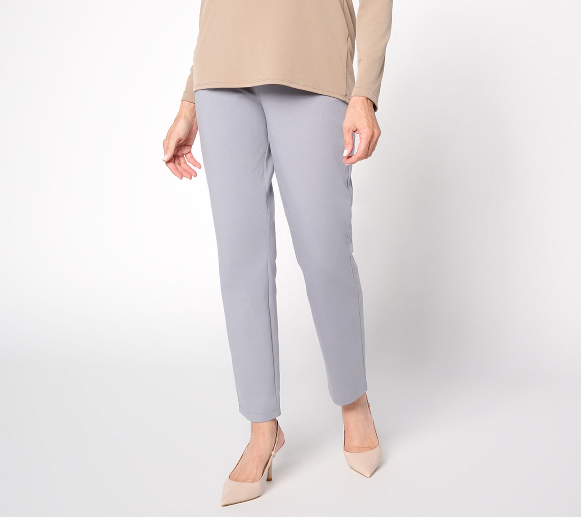 "As Is" Susan Graver Weekend Petite Premium Stretch Slim Leg Ankle Pant