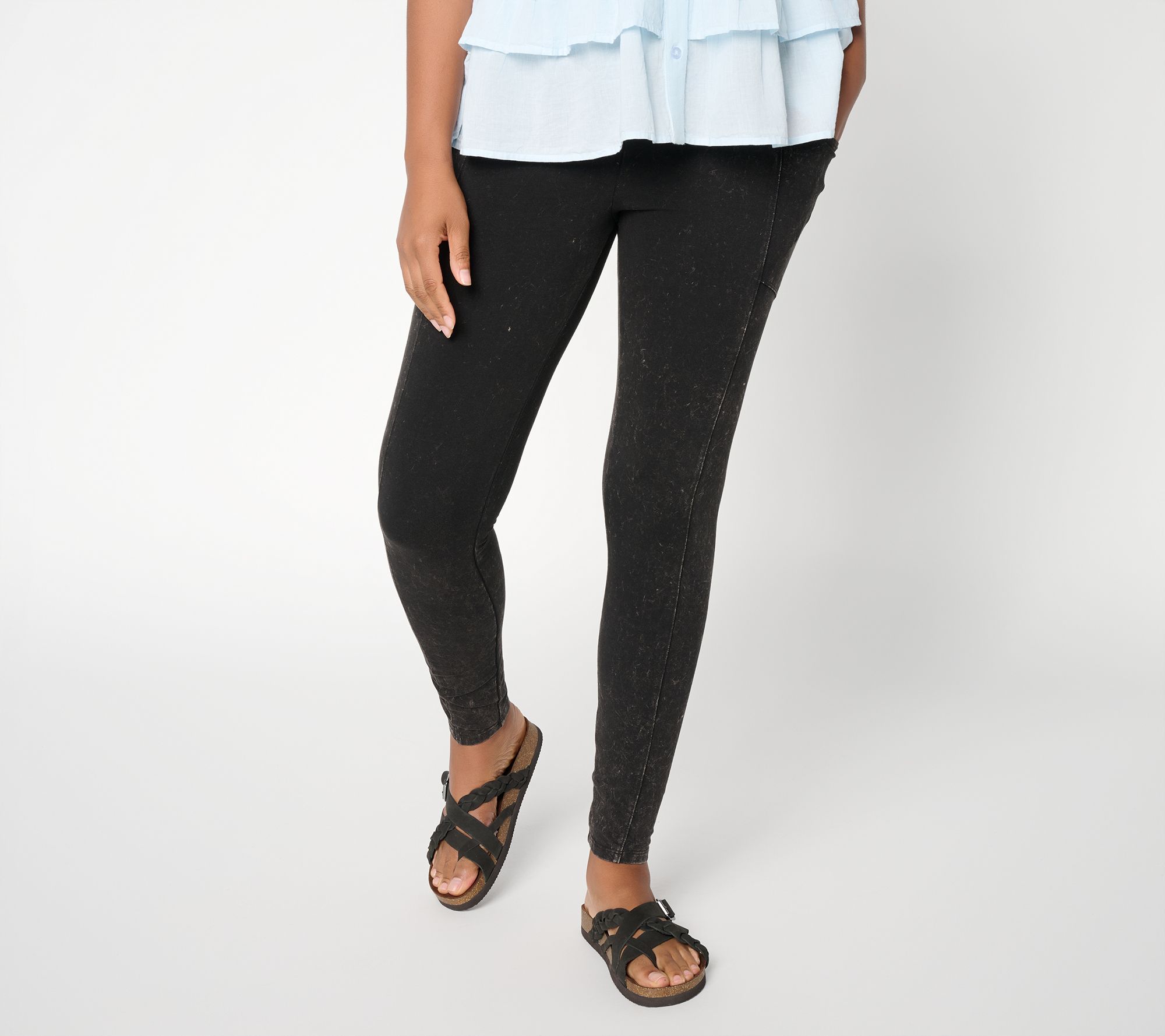 LOGO Layers by Lori Goldstein Tall Cloud Wash Pocket Legging