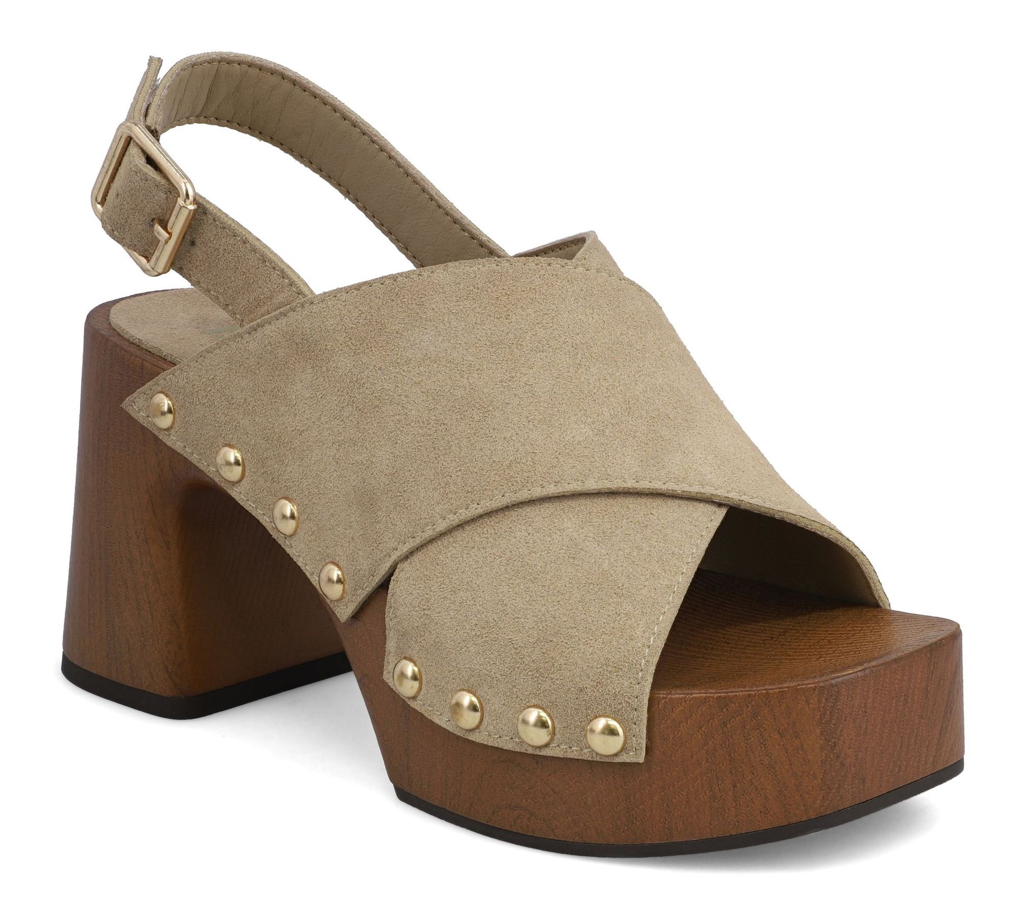 MIA Suede Slingback Platform Sandals - Eudora