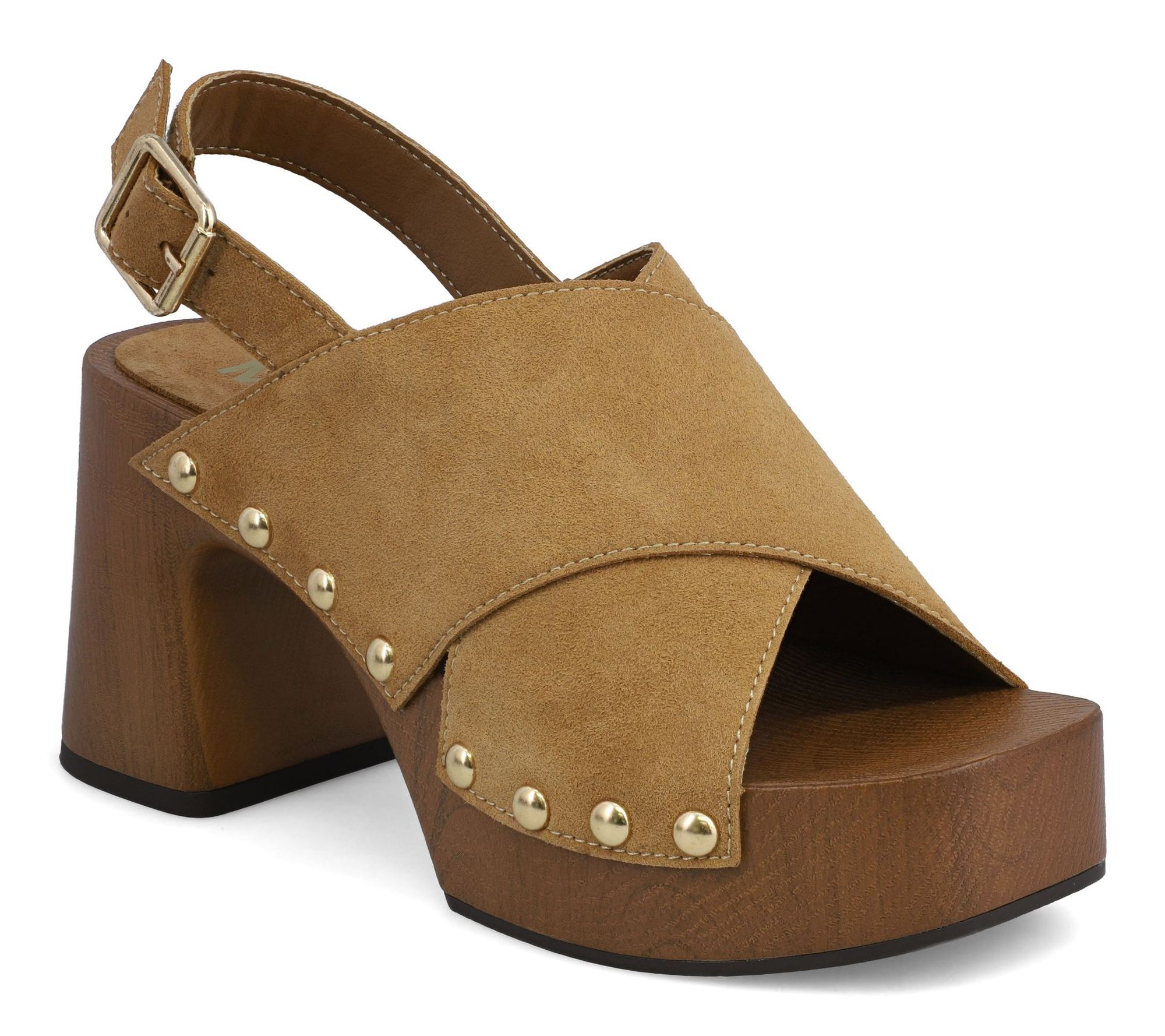 MIA Suede Slingback Platform Sandals - Eudora