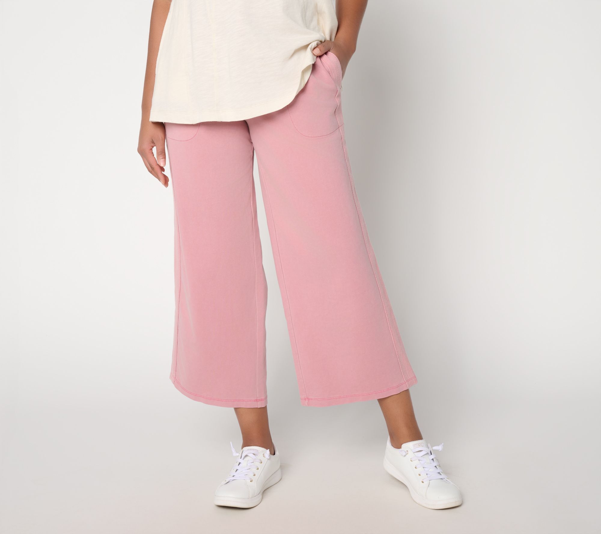 "As Is" LOGO Lounge by Lori Goldstein Petite Pull On Sweatpants