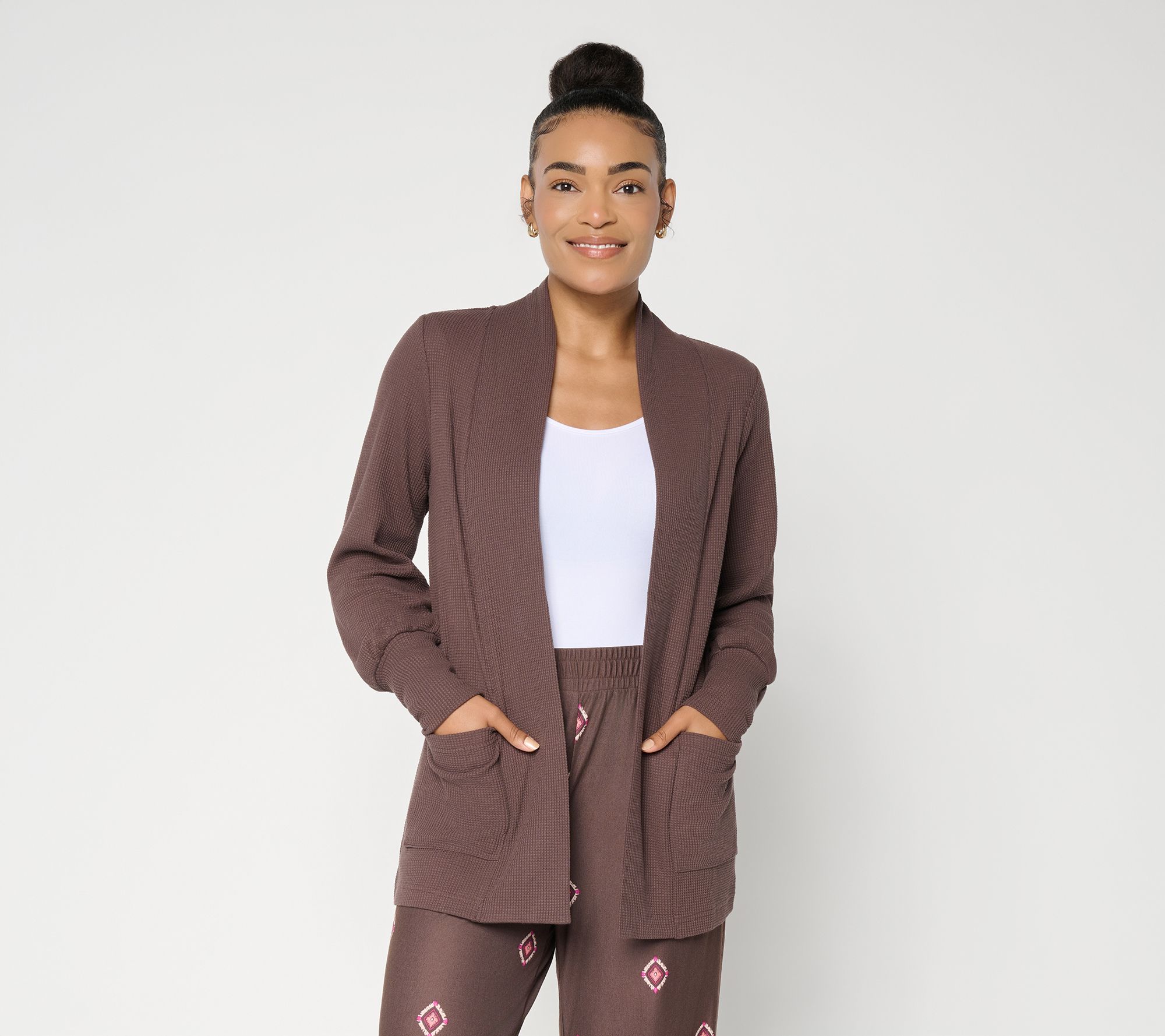 "As Is" Belle Boho by Kim Gravel Pet Baby Waffle Bishop Sleeve Cardigan