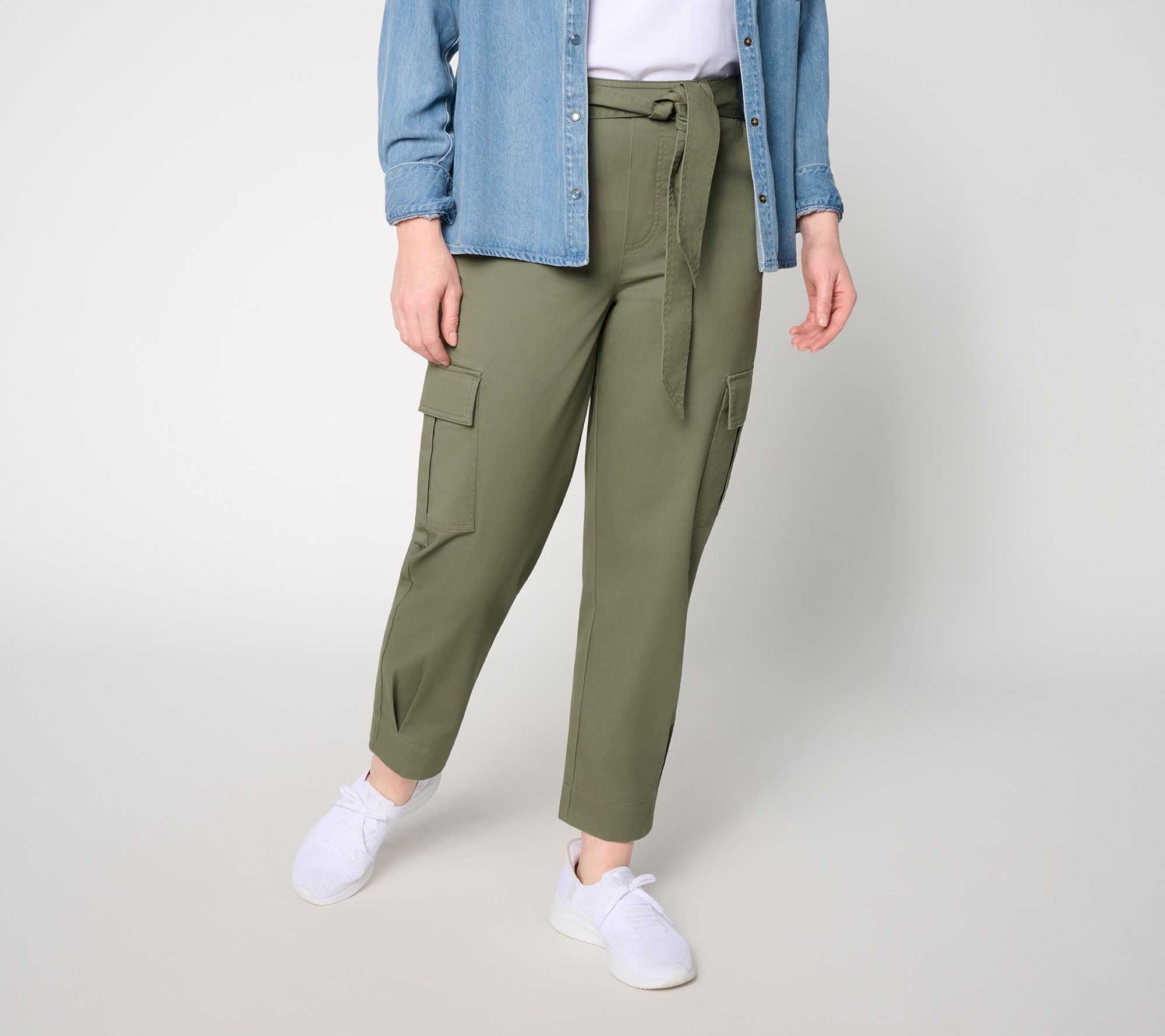 "As Is" Martha Stewart Signature Tall Utility Pocket Ankle Pants