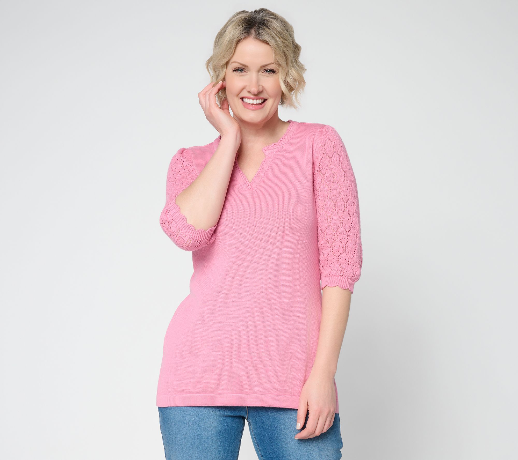 "As Is" Ree by the Pioneer Woman Split Neck Pullover Sweater