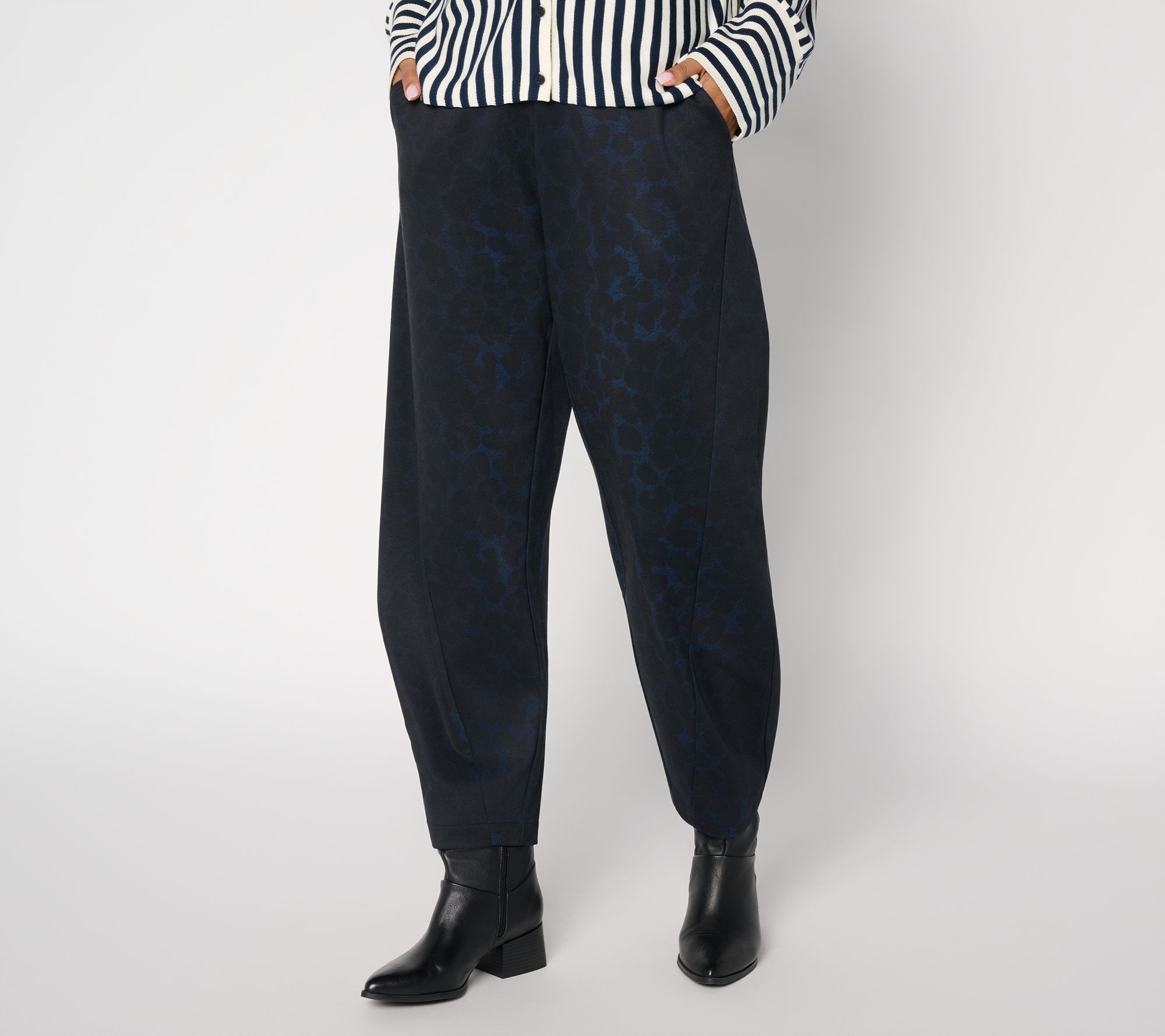 "As Is" Carla Rockmore Collection Pet Barrel Leg Ponte Pant