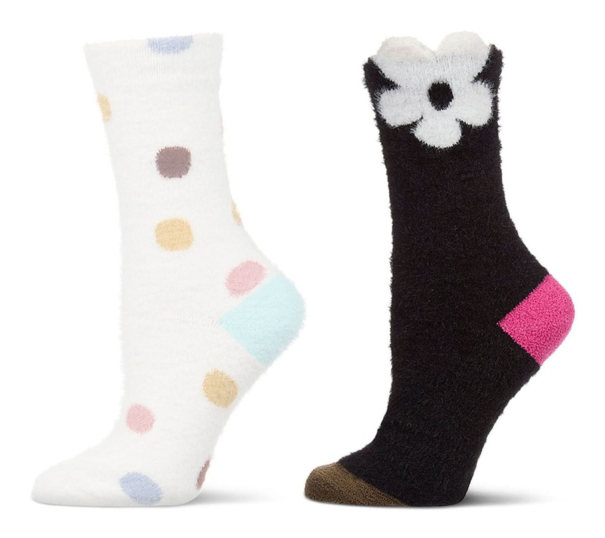 2 Pair Women's Cozy Crew Socks