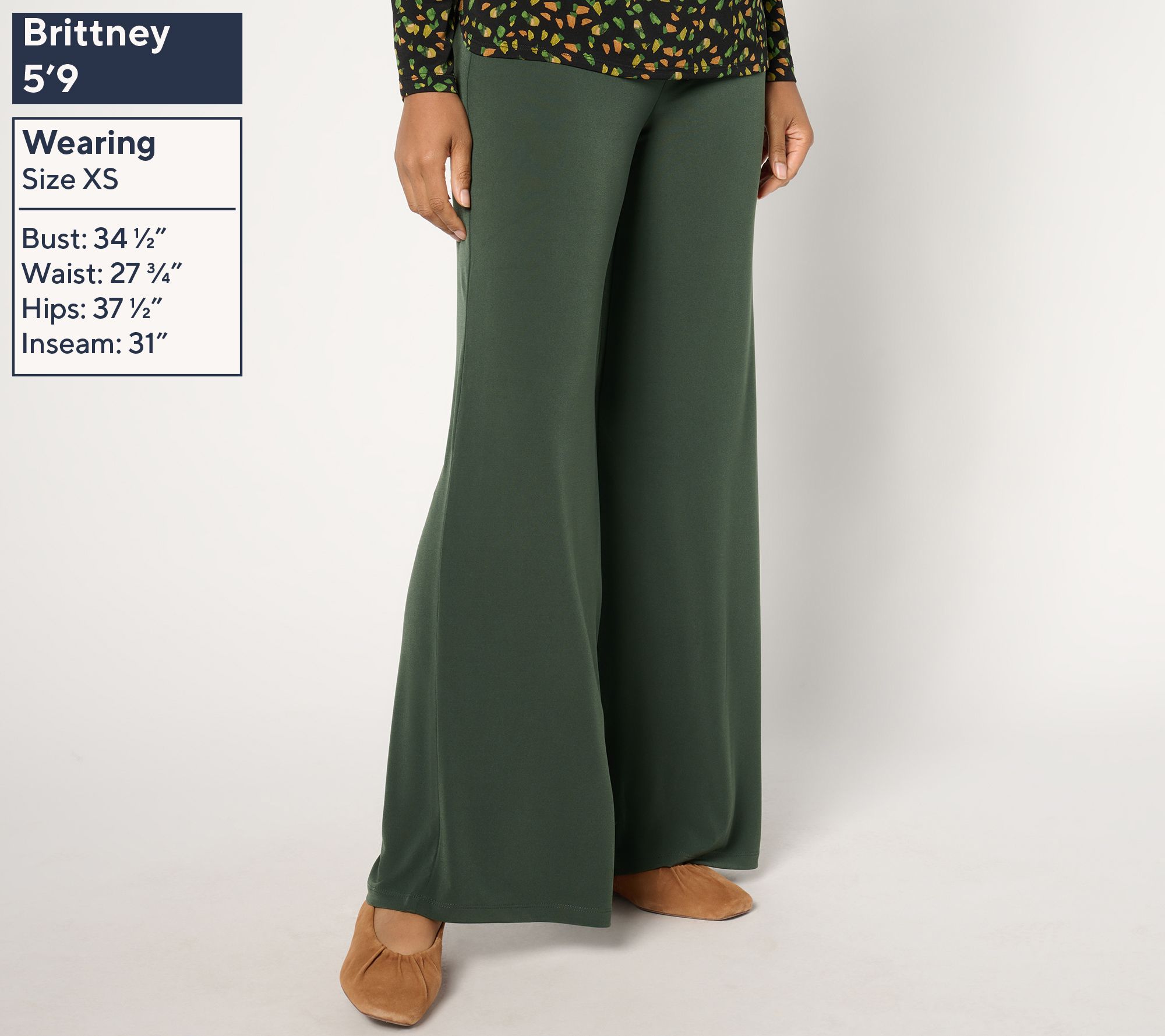 Susan Graver Modern Essentials Liquid Knit Wide Leg Pants