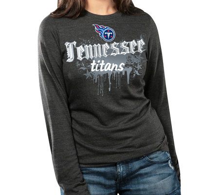 Officially Licensed NFL Women's Tennessee Titans Long Sleeve T