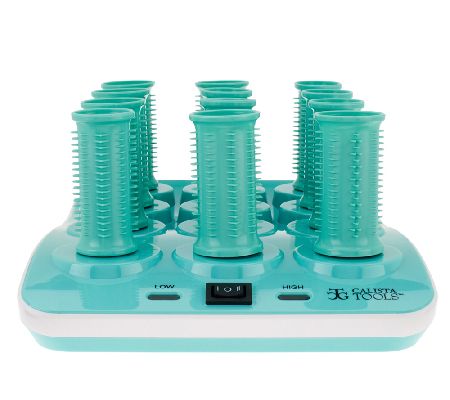 Calista Tools Set of 12 Hot Wavers Heated Hair Rollers