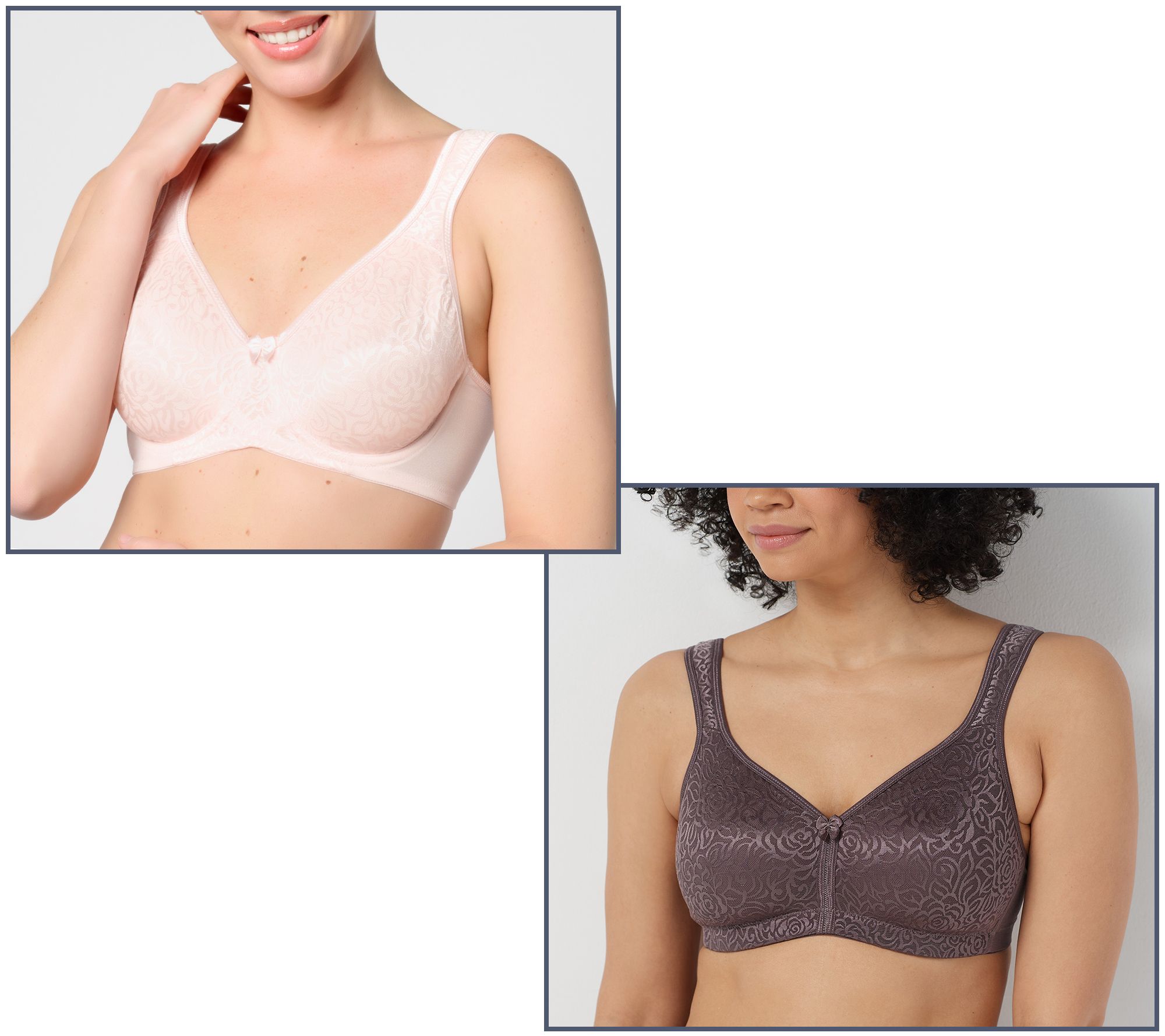 Breezies Set of Two Soft Support Lace Bras on QVC 