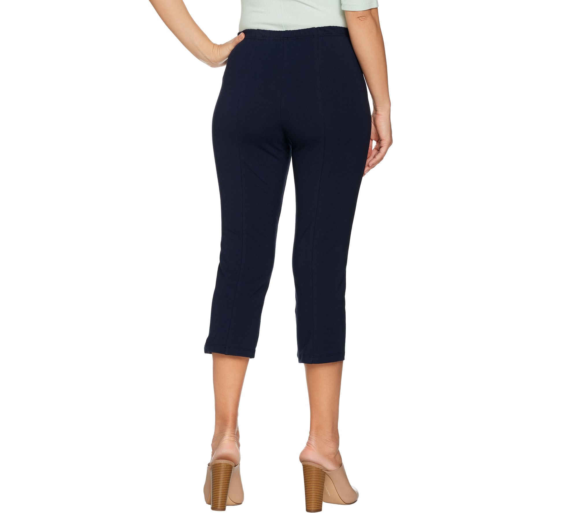 Women with Control Petite Pull-On TUSHY LIFTER Capri Pants - QVC.com