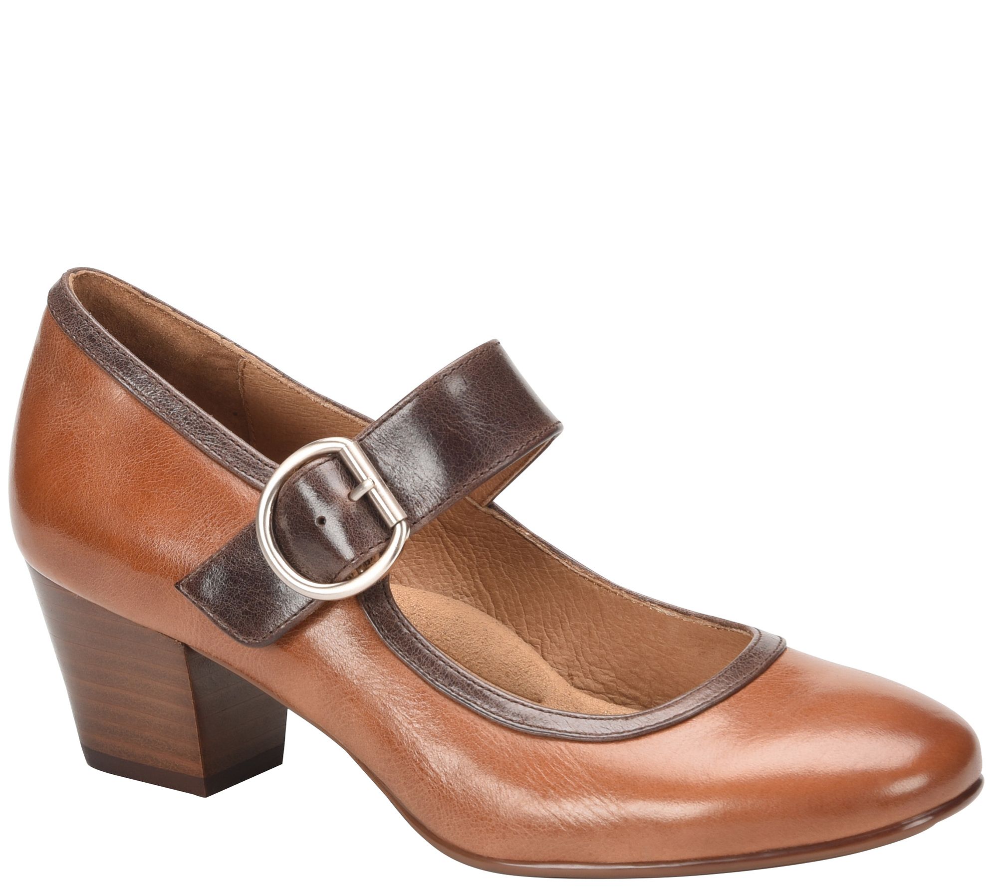 Sofft Mid-Height Heeled Mary Janes - Lorna - QVC.com