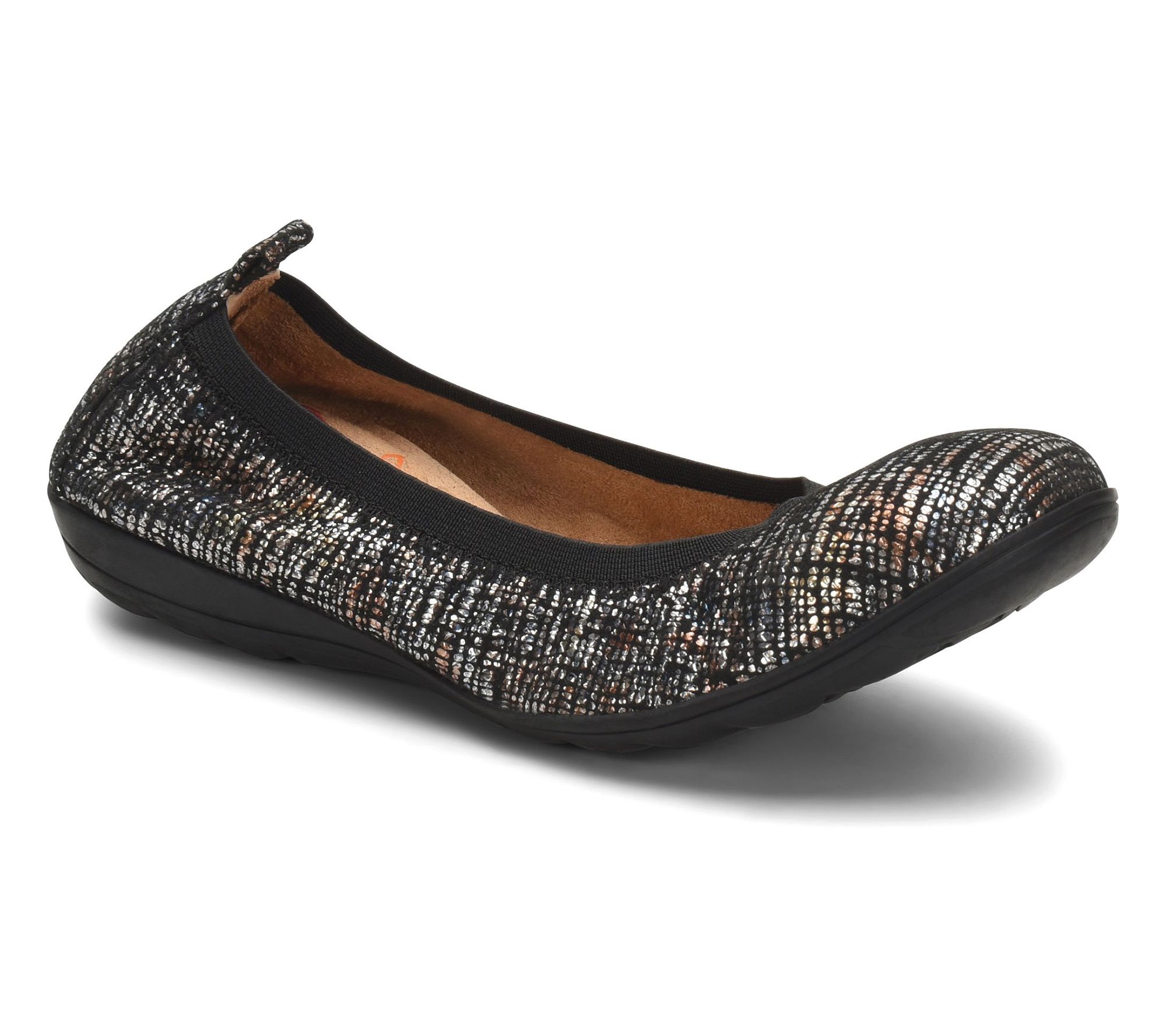 elasticized ballet flats