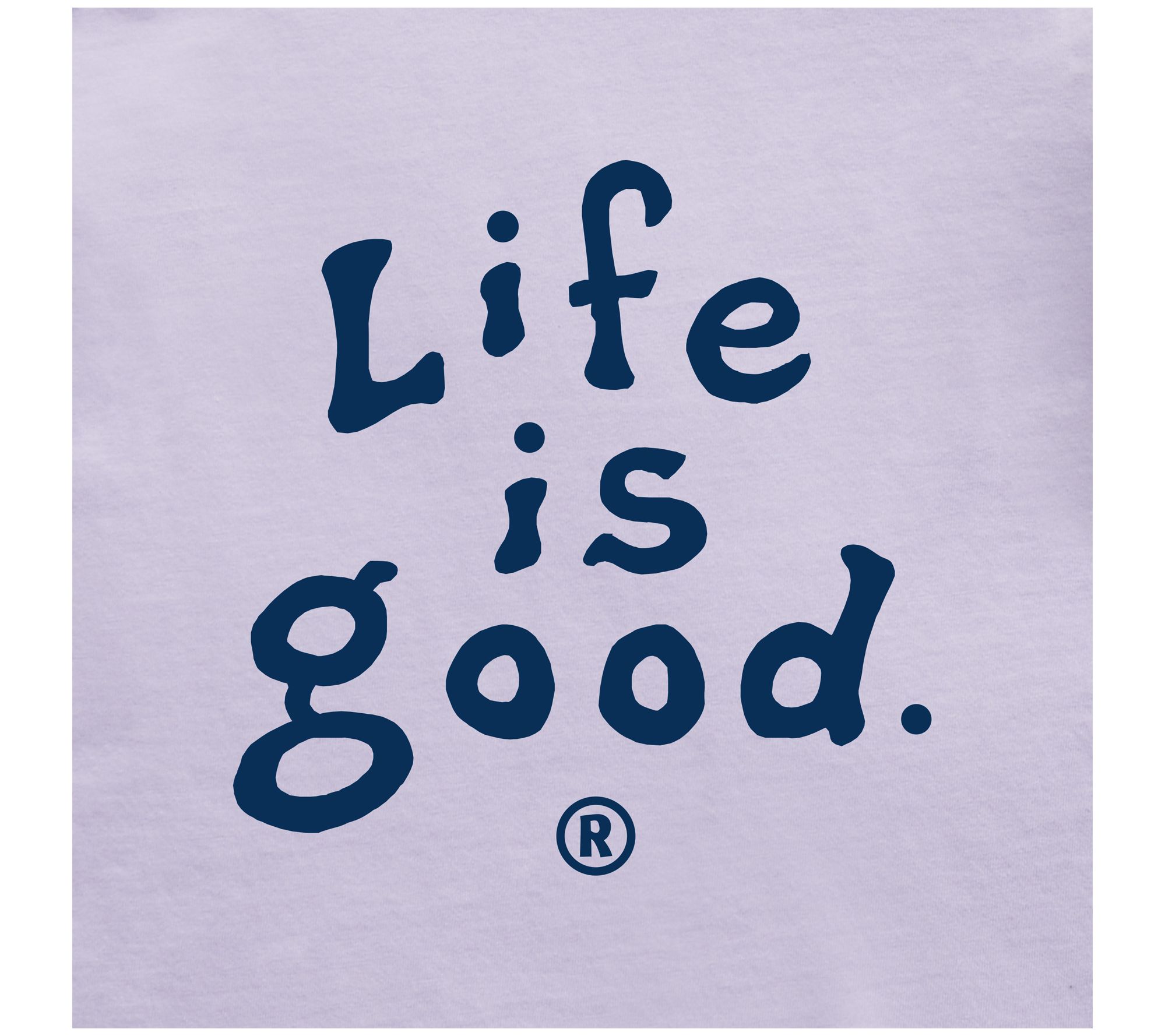 Life is Good Women's Lilac LIG Vintage Wordmark Crusher Tee - QVC.com