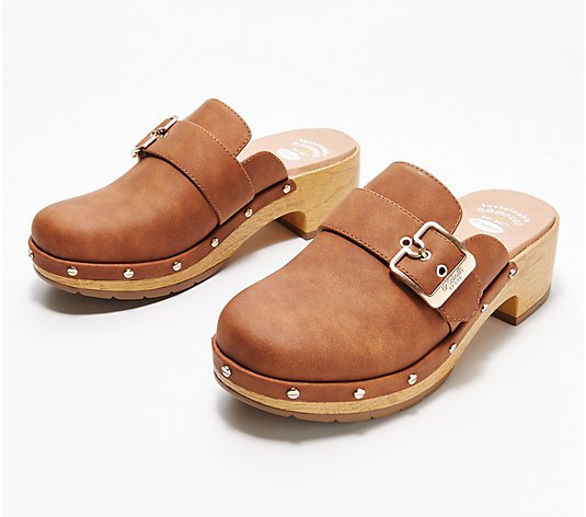 Dr. Scholl's Faux Wooden Bottom Classic Clogs