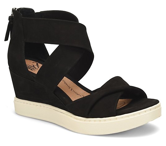 Sofft Sporty Wedge Back-Zip Sandals - Sanielle