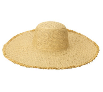San Diego Hat Co. Cut & Sew Textured Weave Floppy Hat
