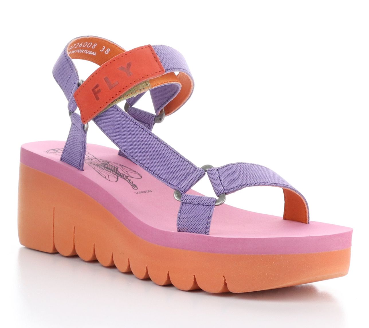 Fly London Fabric, Suede Sandal - Yefa