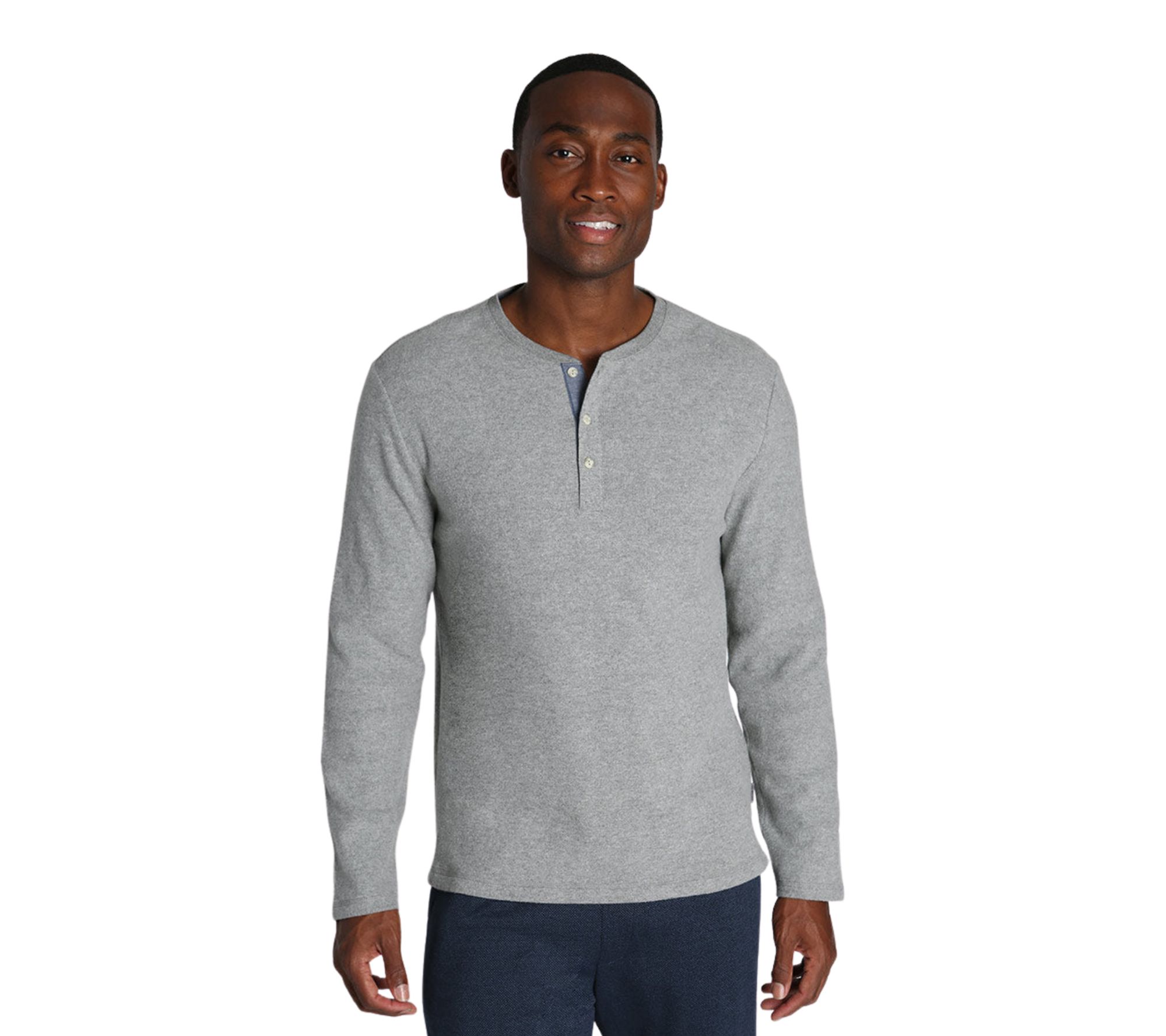 Jachs NY Brushed Waffle Fleece Henley
