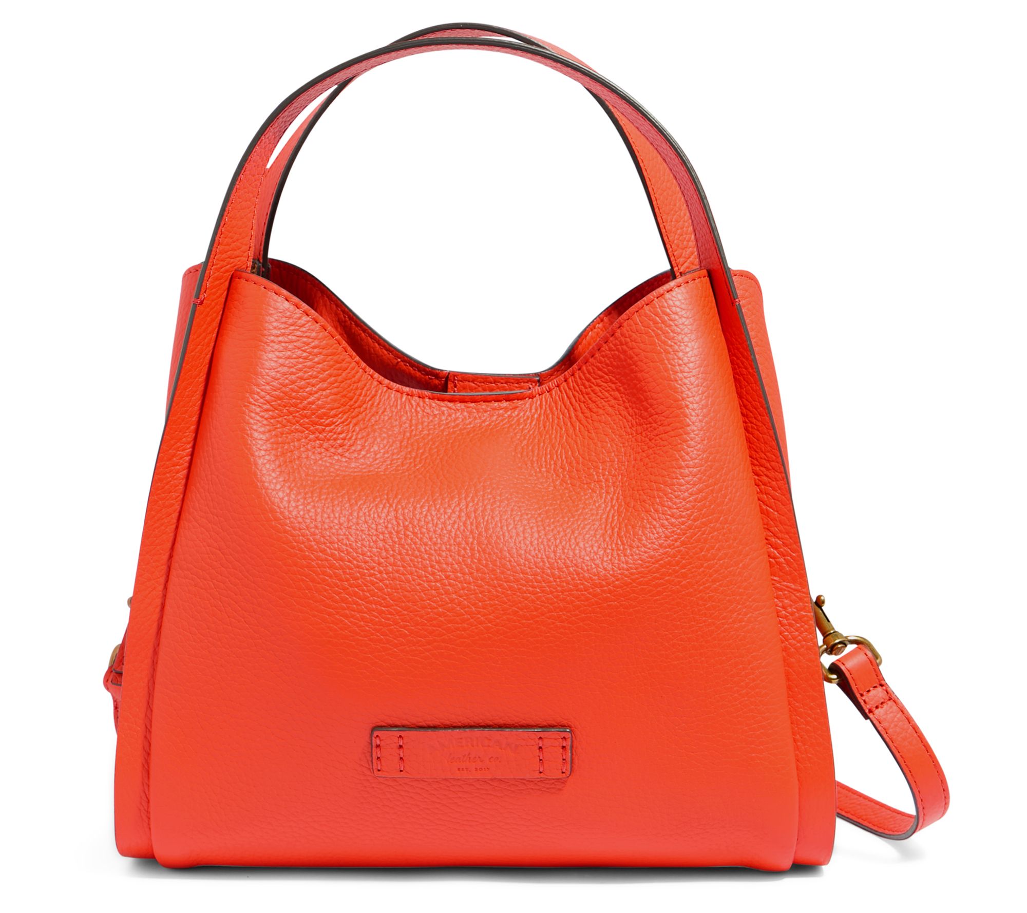American Leather Co. Triple Entry Leather Auburn Crossbody