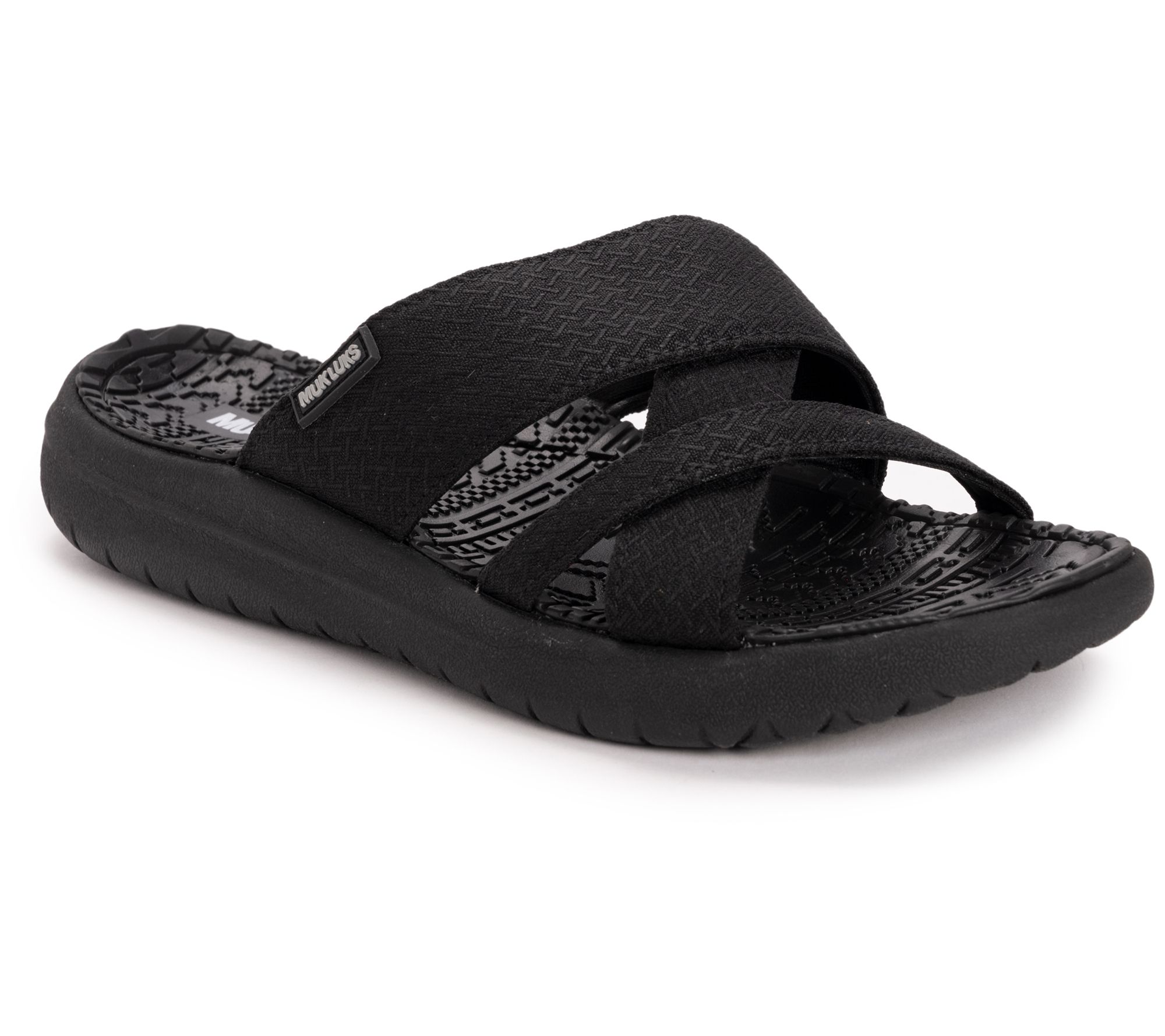 MUK LUKS Women's Sassy Cross-Over Slide Sandal