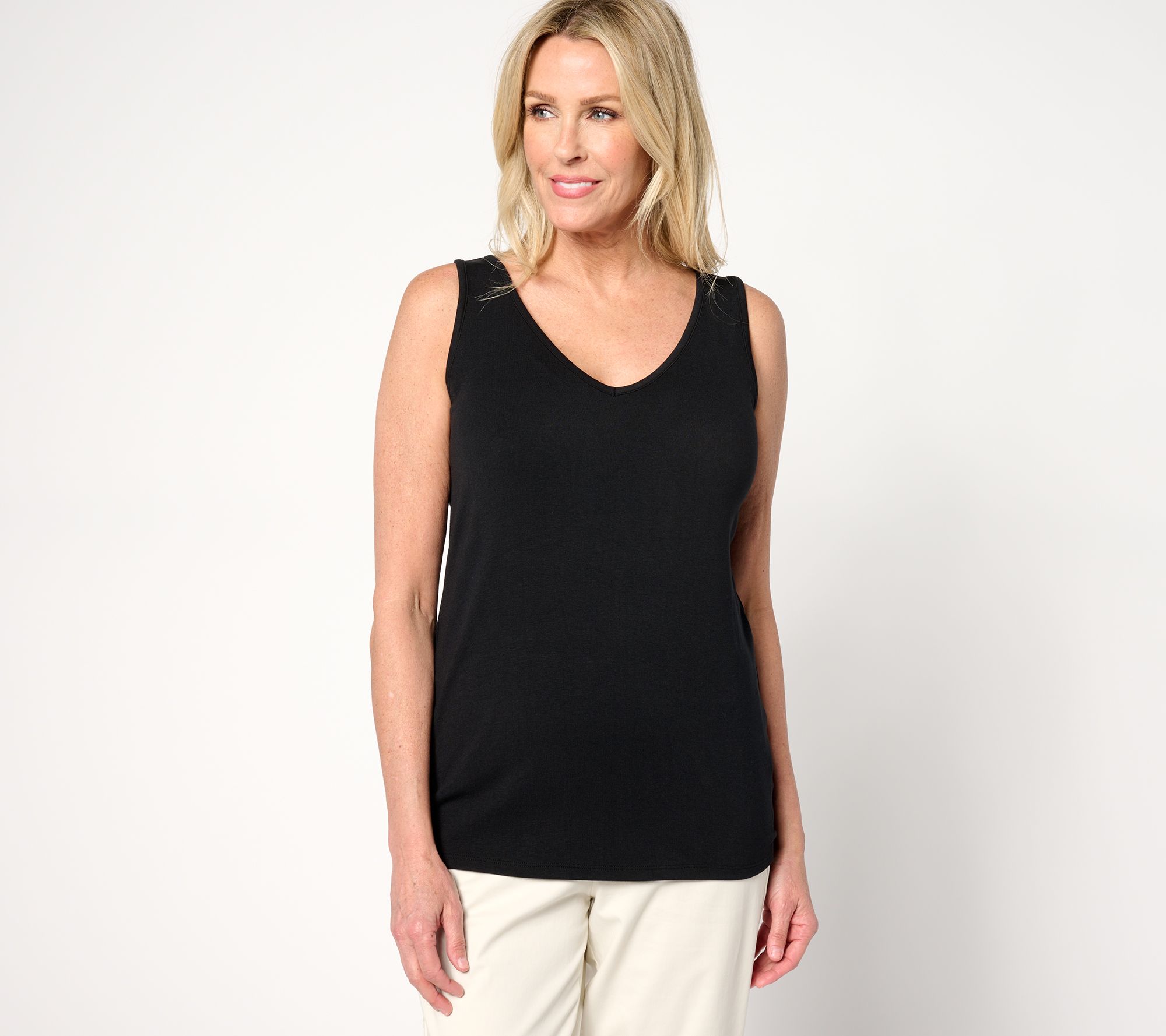 "As Is" BEAUTIFUL by Lawrence Zarian V-Neck Knit Tank