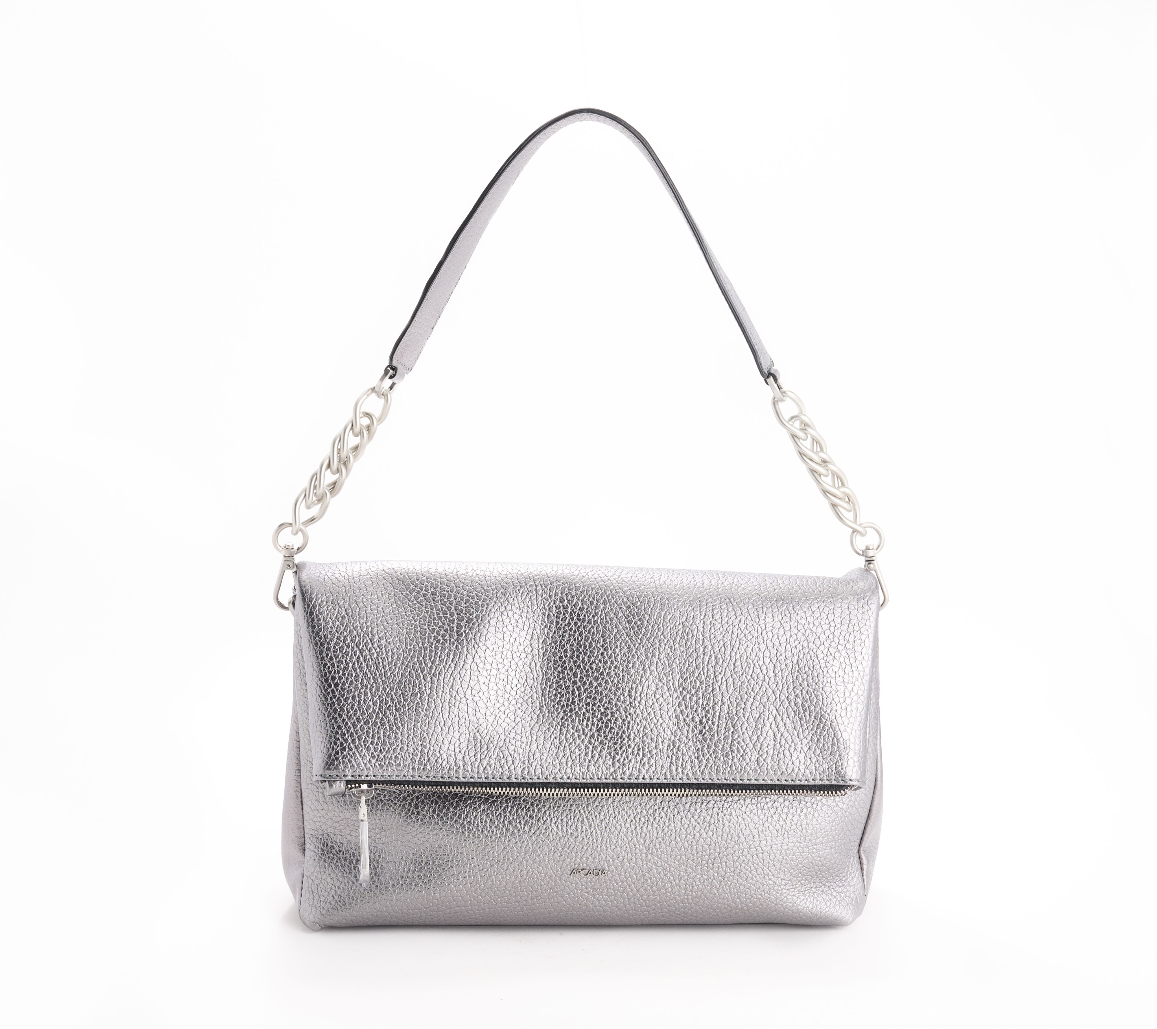 Arcadia Metallic Leather Soft Flap Anisa Crossbody