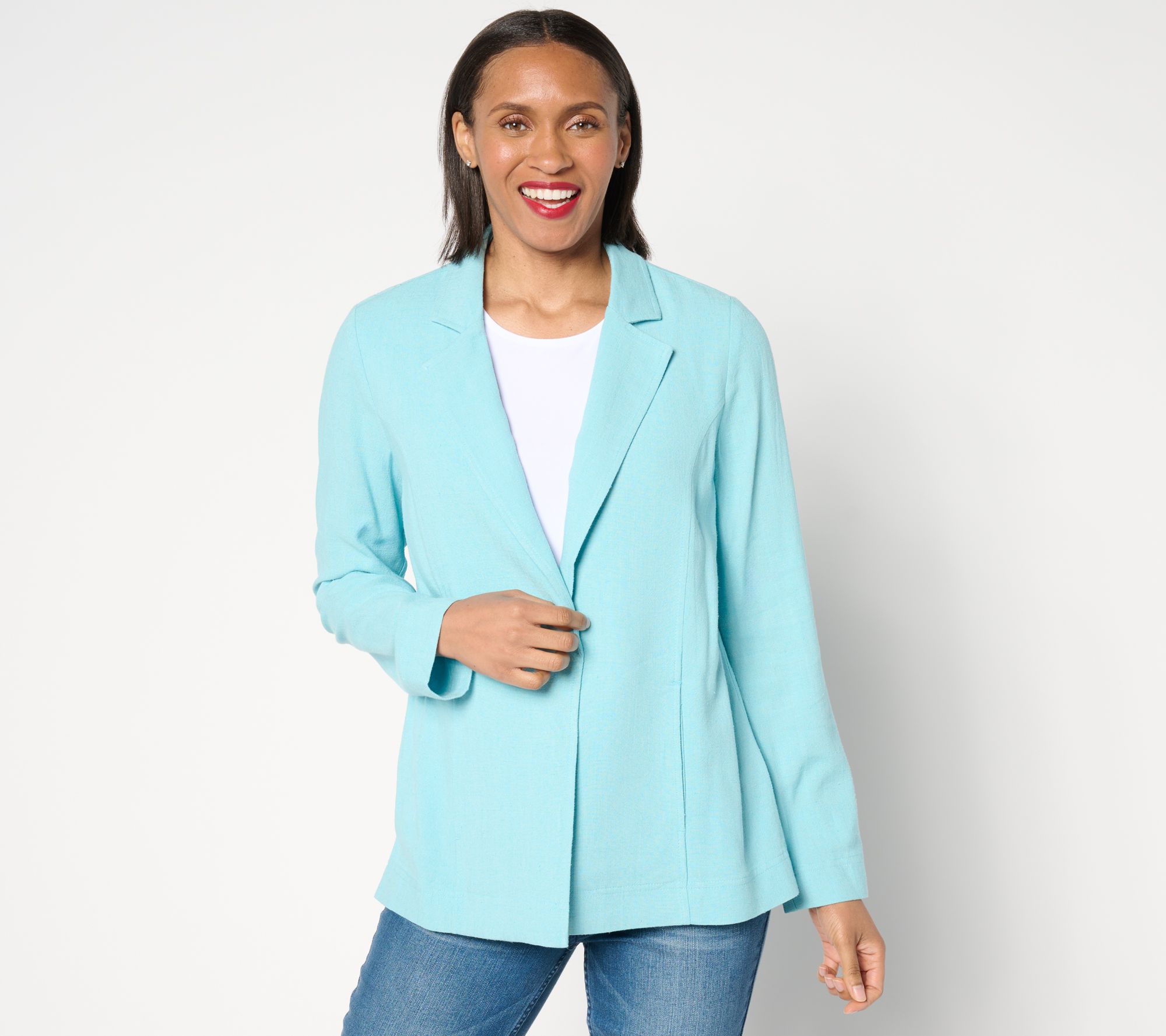 "As Is" LOGO Linens by Lori Goldstein Long Sleeve Blazer