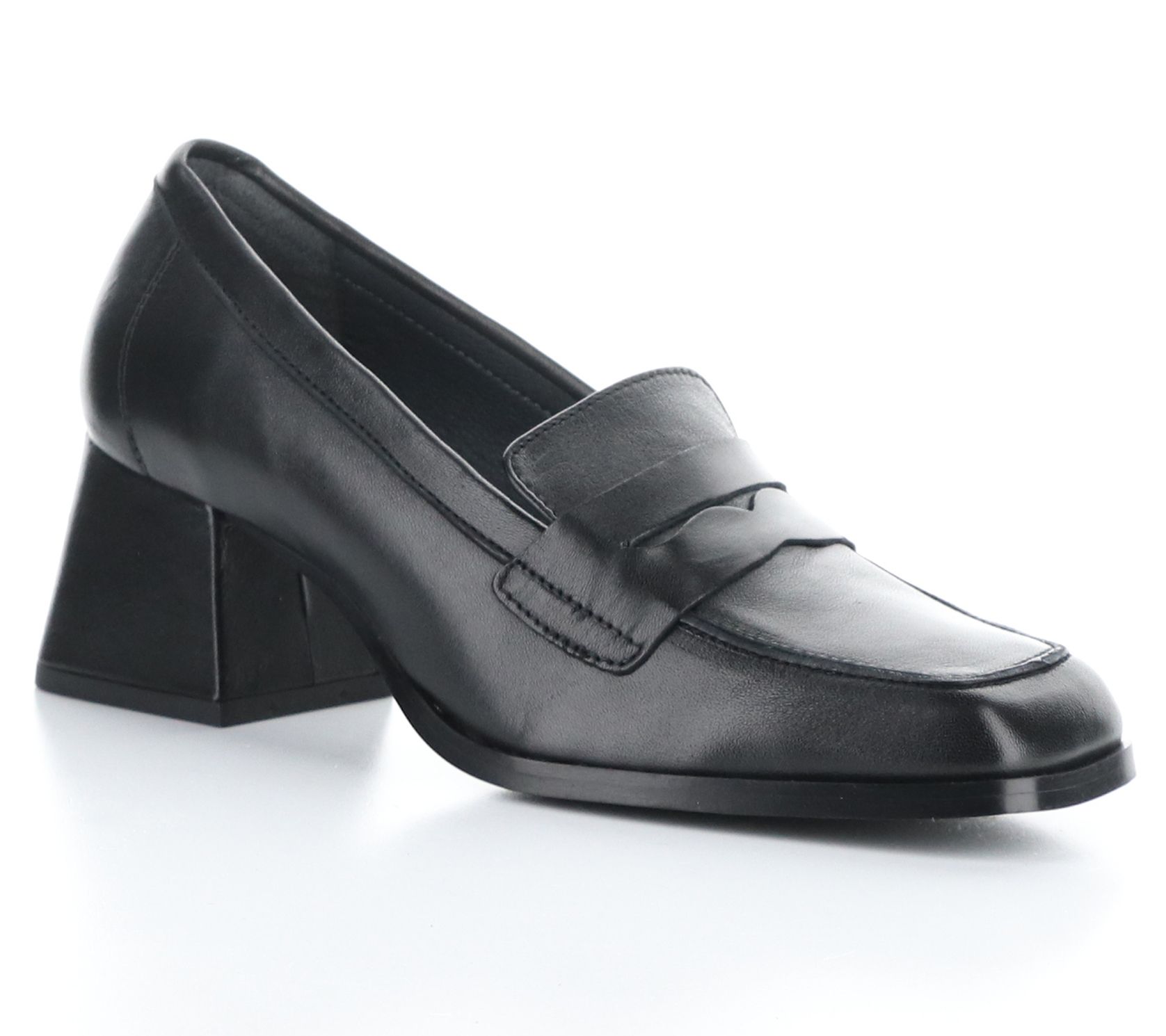 Bos. & Co. Leather Heeled Loafer- Ama