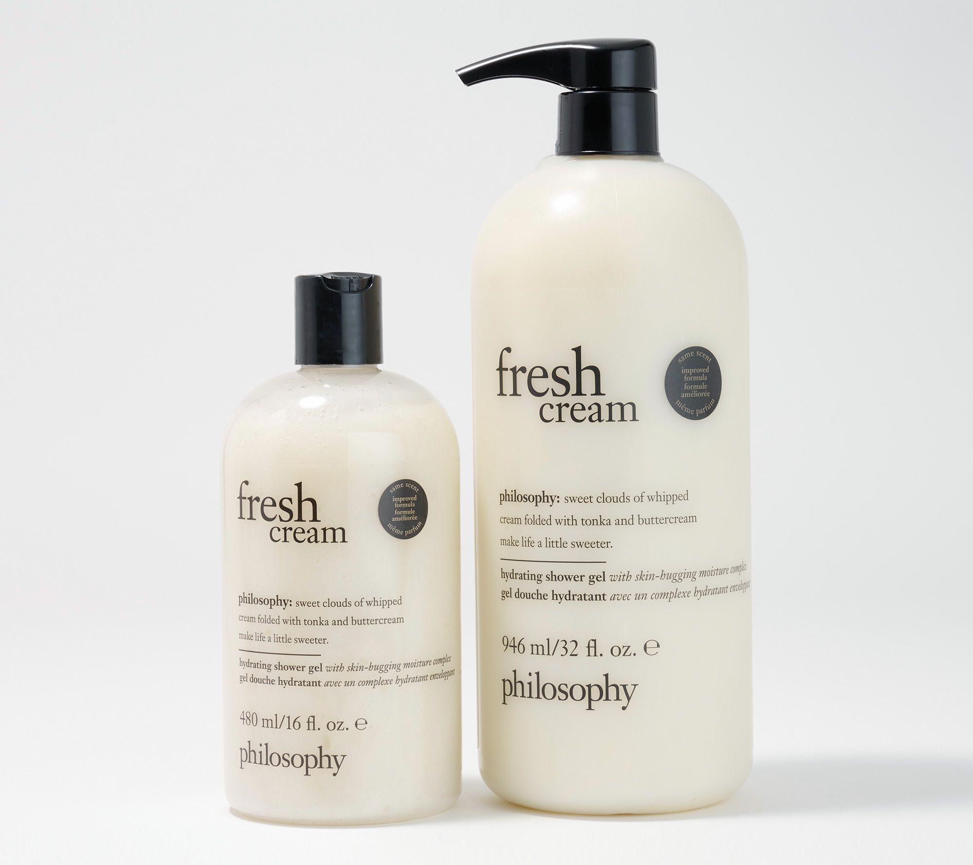 philosophy fresh, creamy & sweet shower gel duo