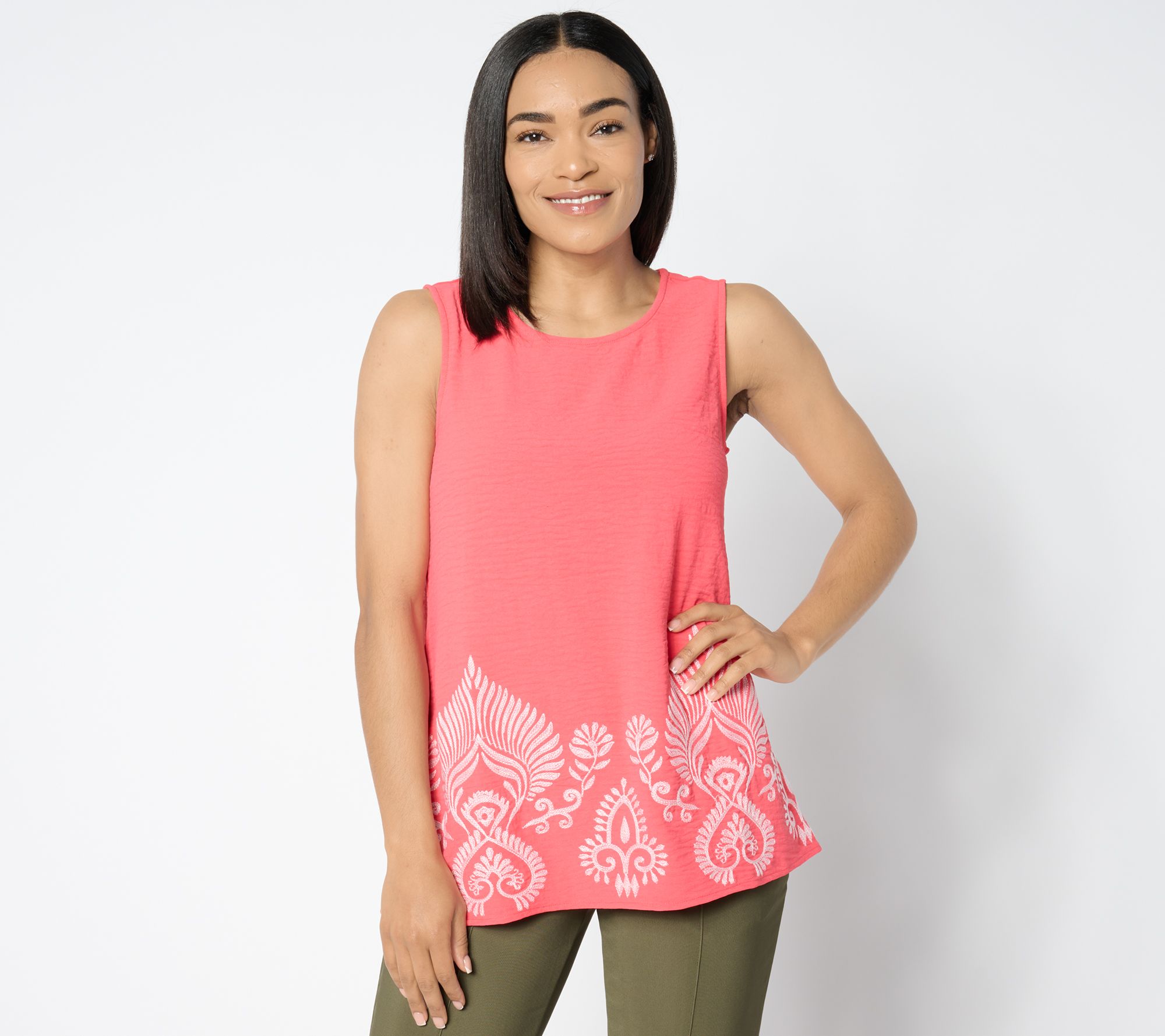 "As Is" Attitudes by Renee Embroider Woven Tank