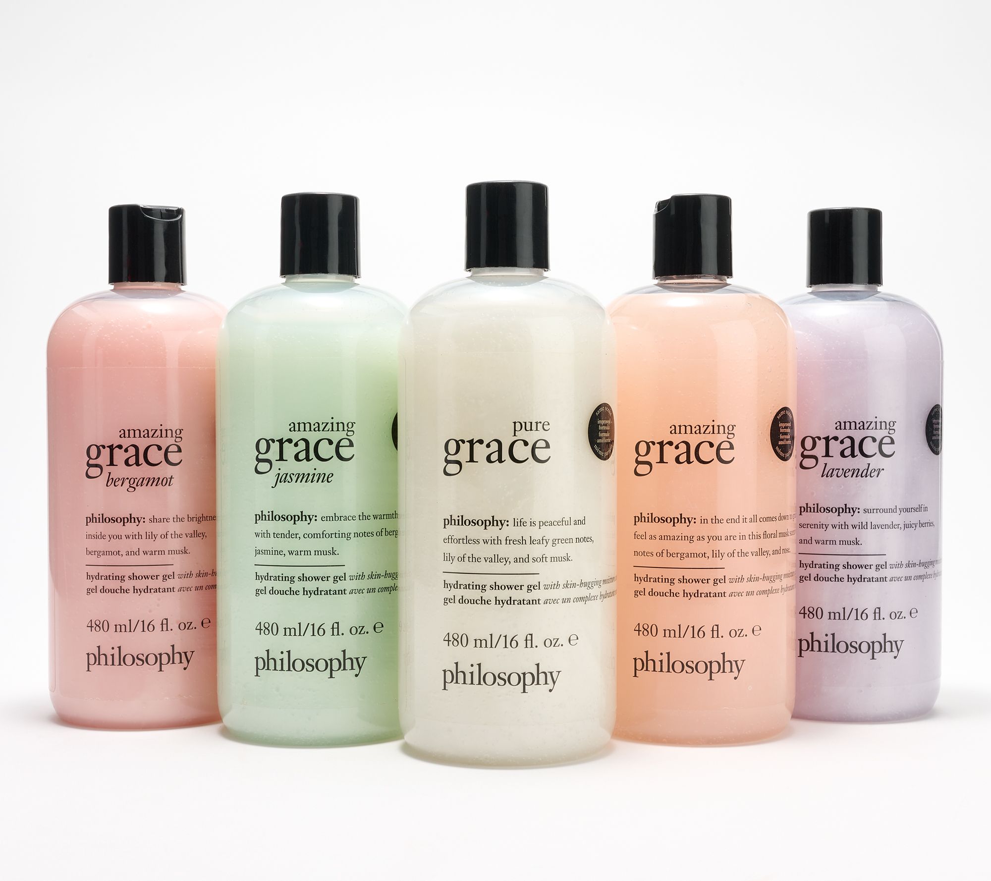 philosophy state of grace 16oz fragrance shower gel 5pc collection