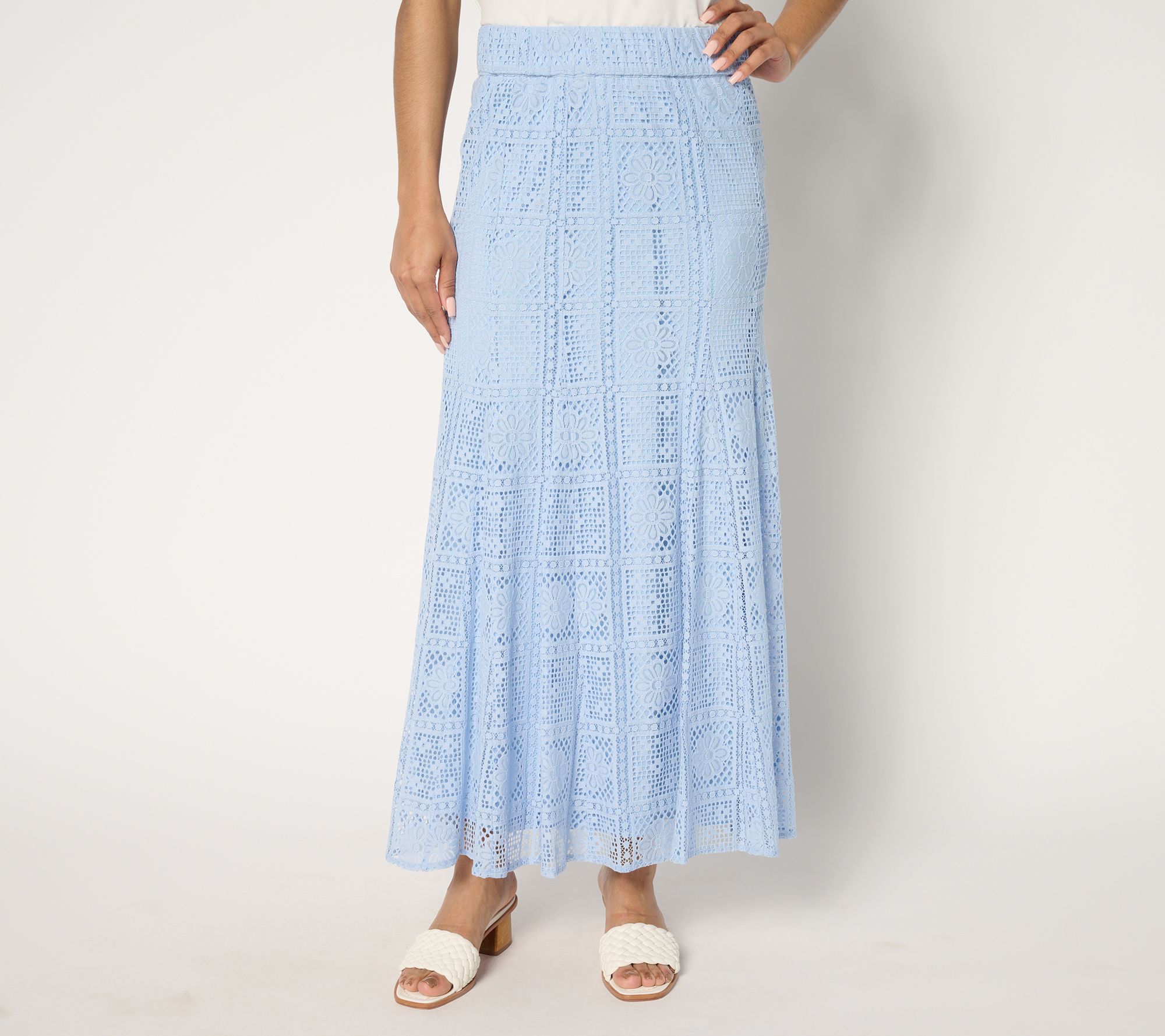 BEAUTIFUL by Lawrence Zarian Petite Pull-On Lace Maxi Skirt