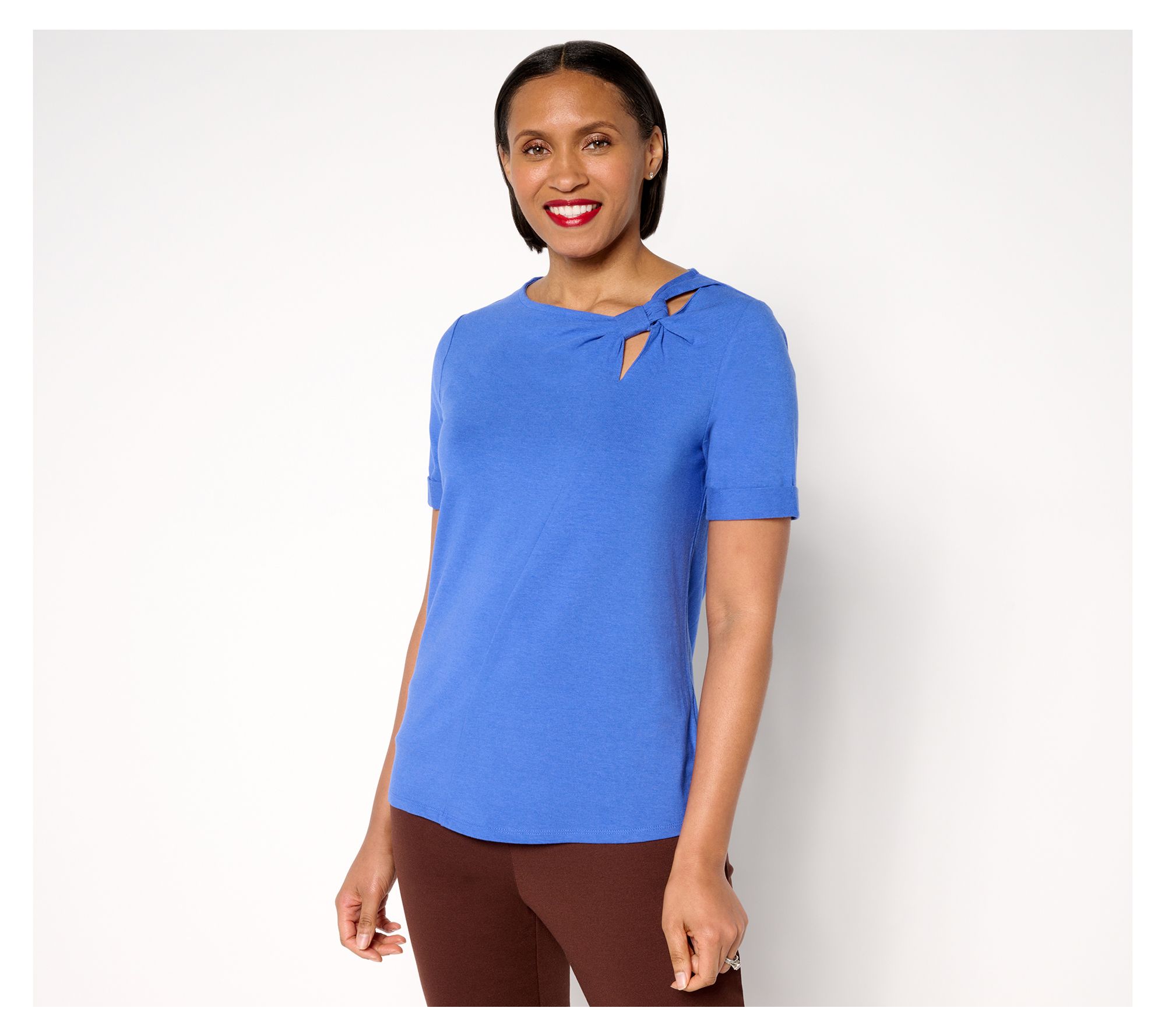 BEAUTIFUL by Lawrence Zarian Classic Knit Twist Detail Top