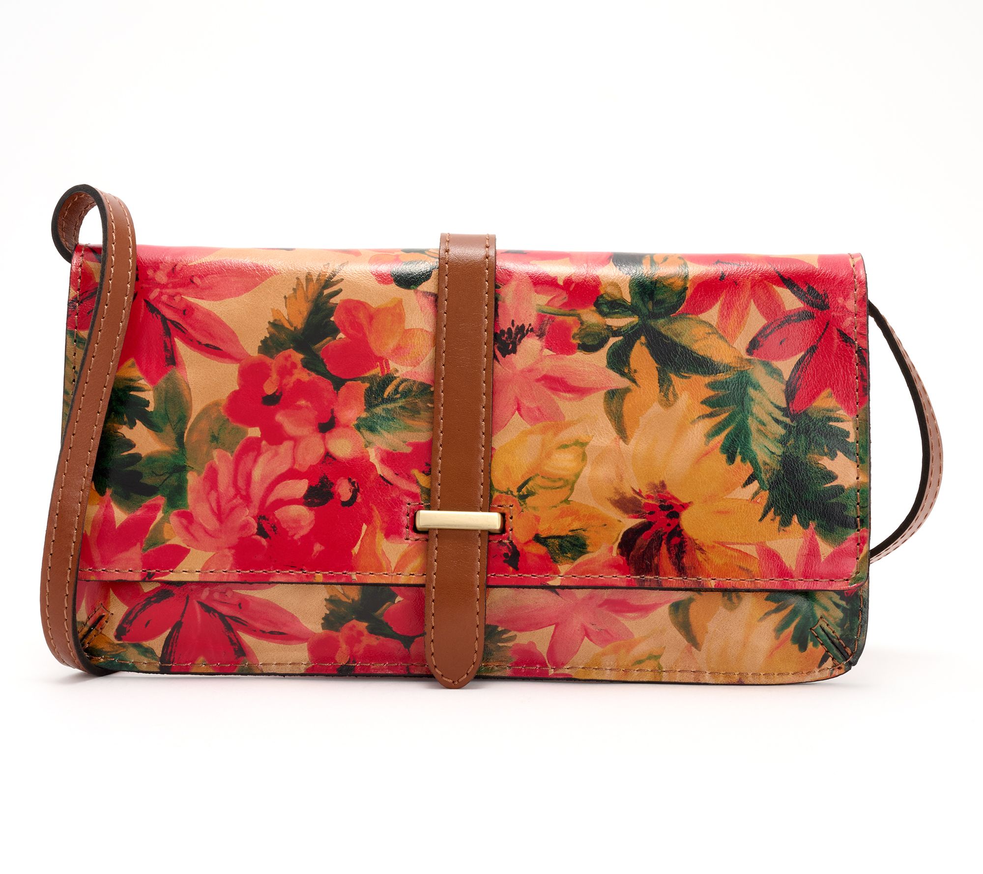 Patricia Nash Leather Perissa Clutch with Crossbody Strap
