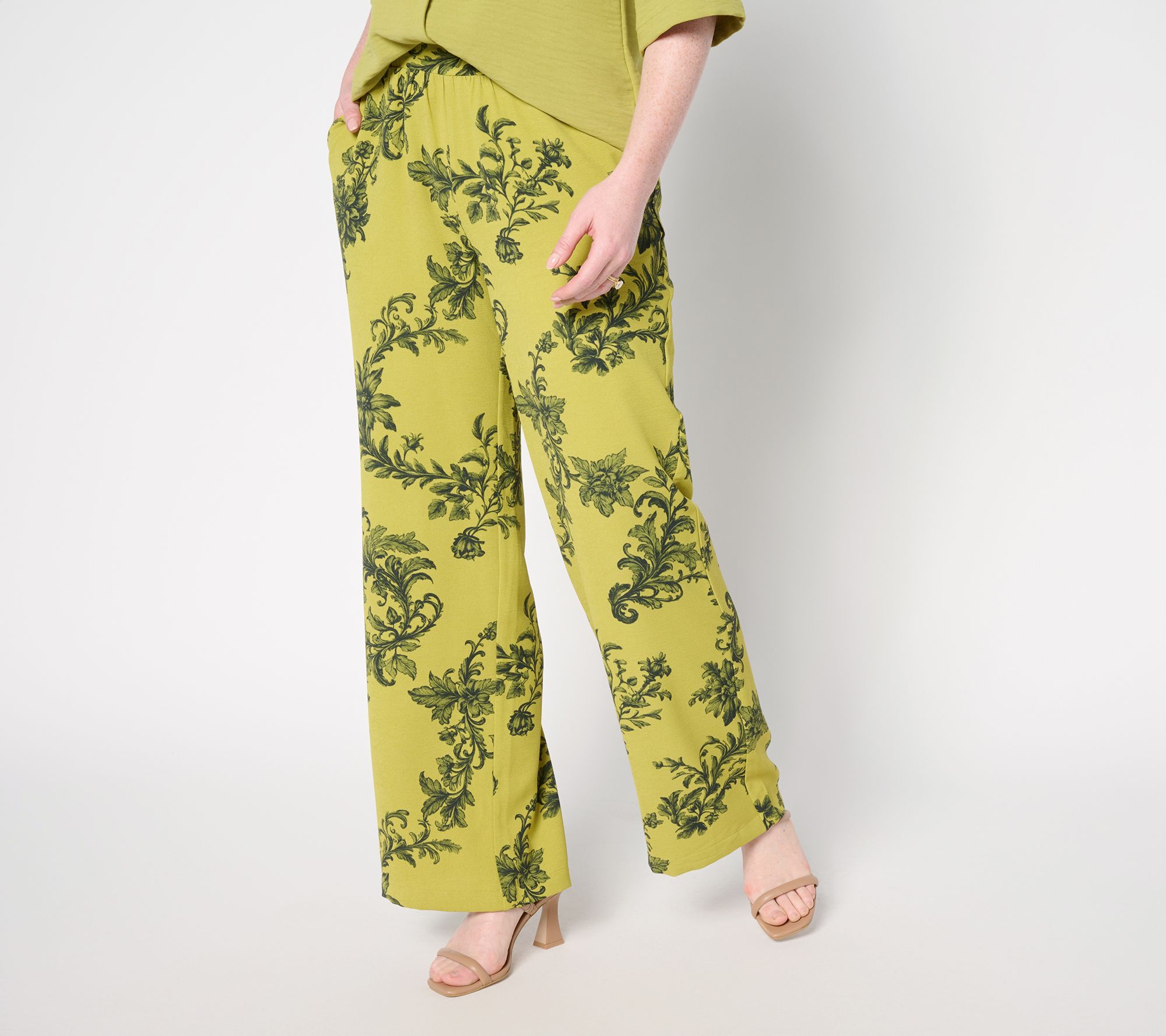 Attitudes by Renee Regular Printed Woven Full Length Pants