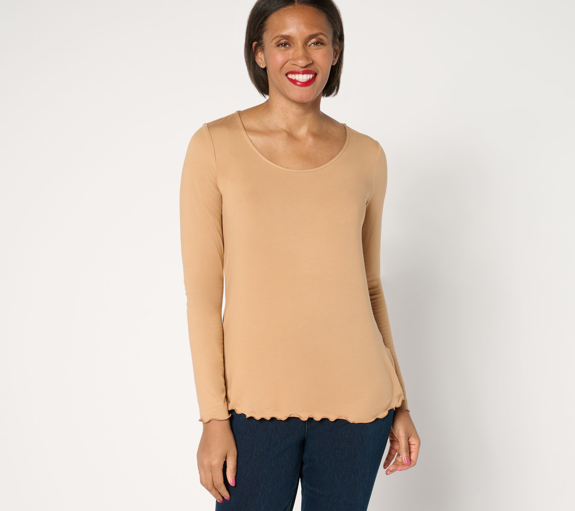 "As Is" Attitudes by Renee Yummy Jersey Scoop Neck Top