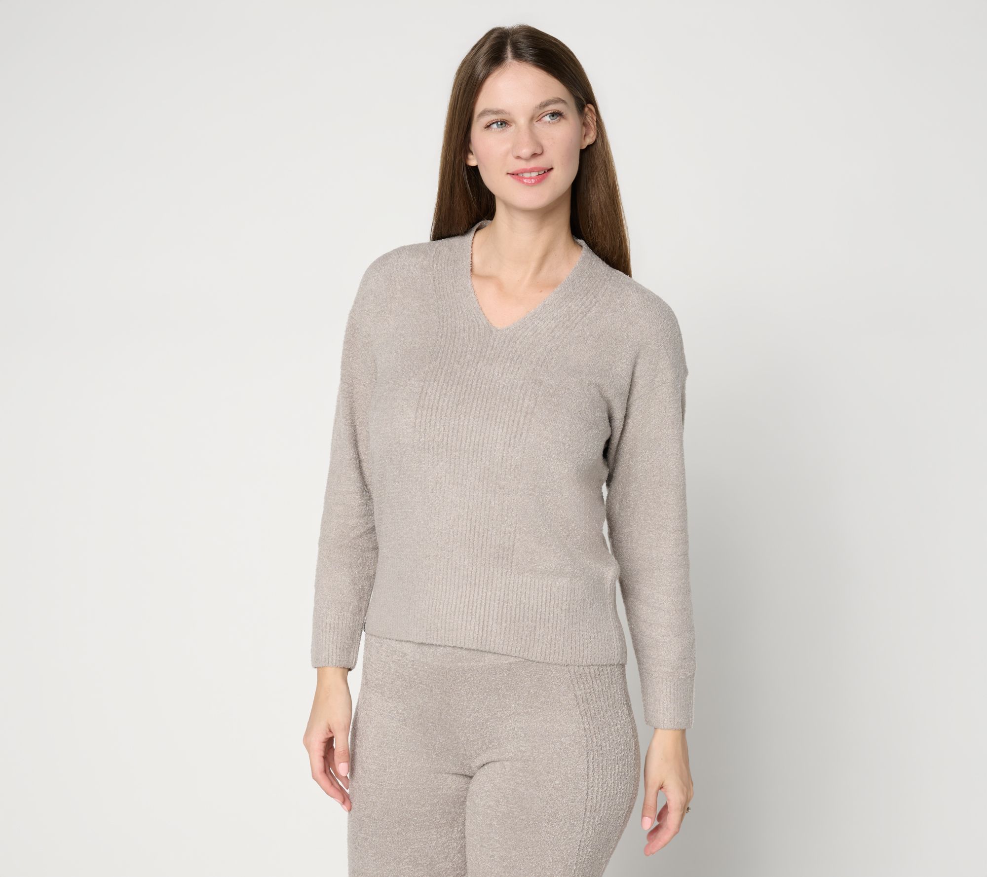 Barefoot Dreams CozyChic Lite Placed Rib Pullover