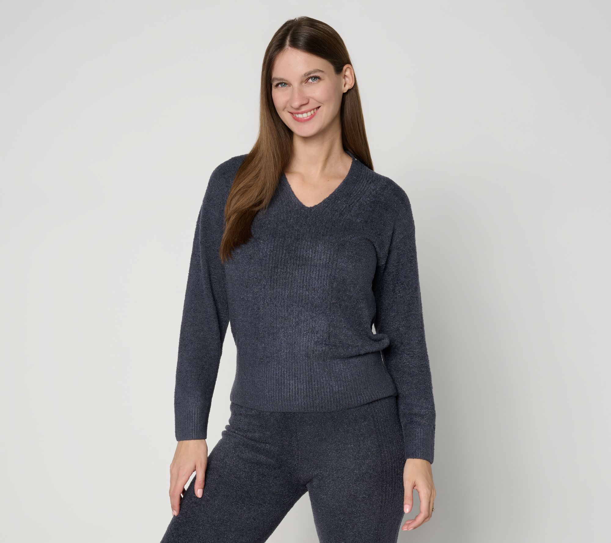 Barefoot Dreams CozyChic Lite Placed Rib Pullover