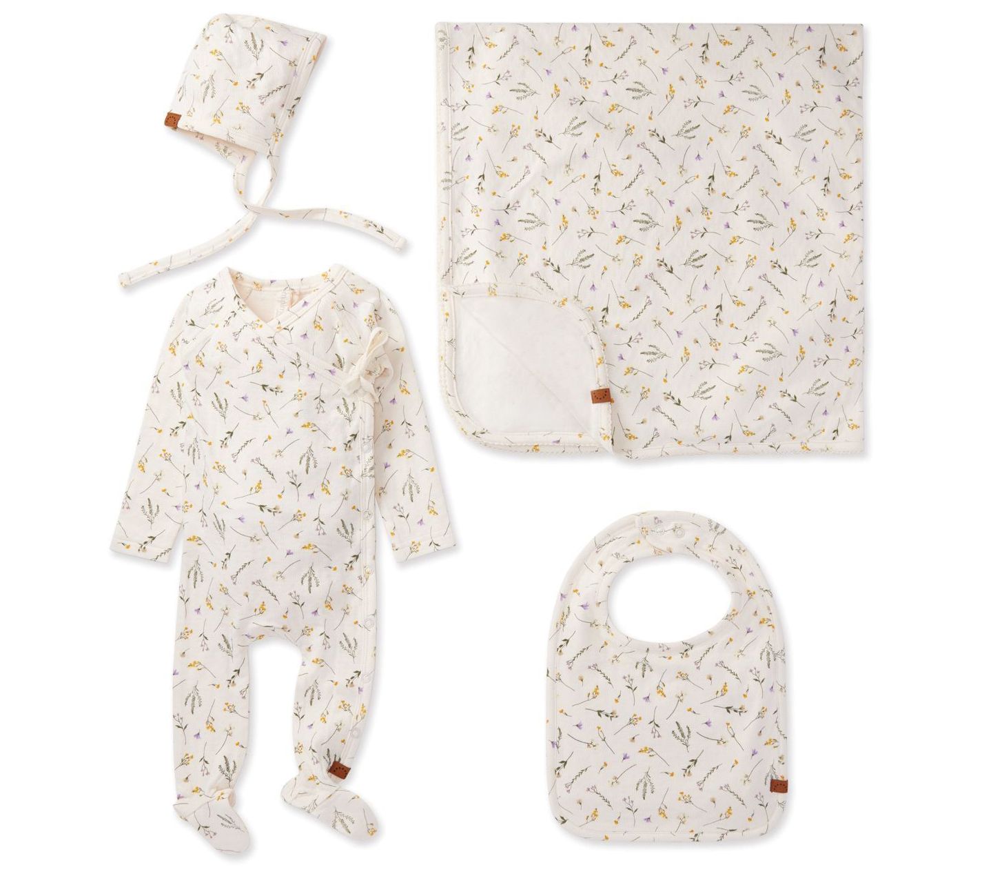 MiniMoi Baby Pointelle Footie 4 Piece Set